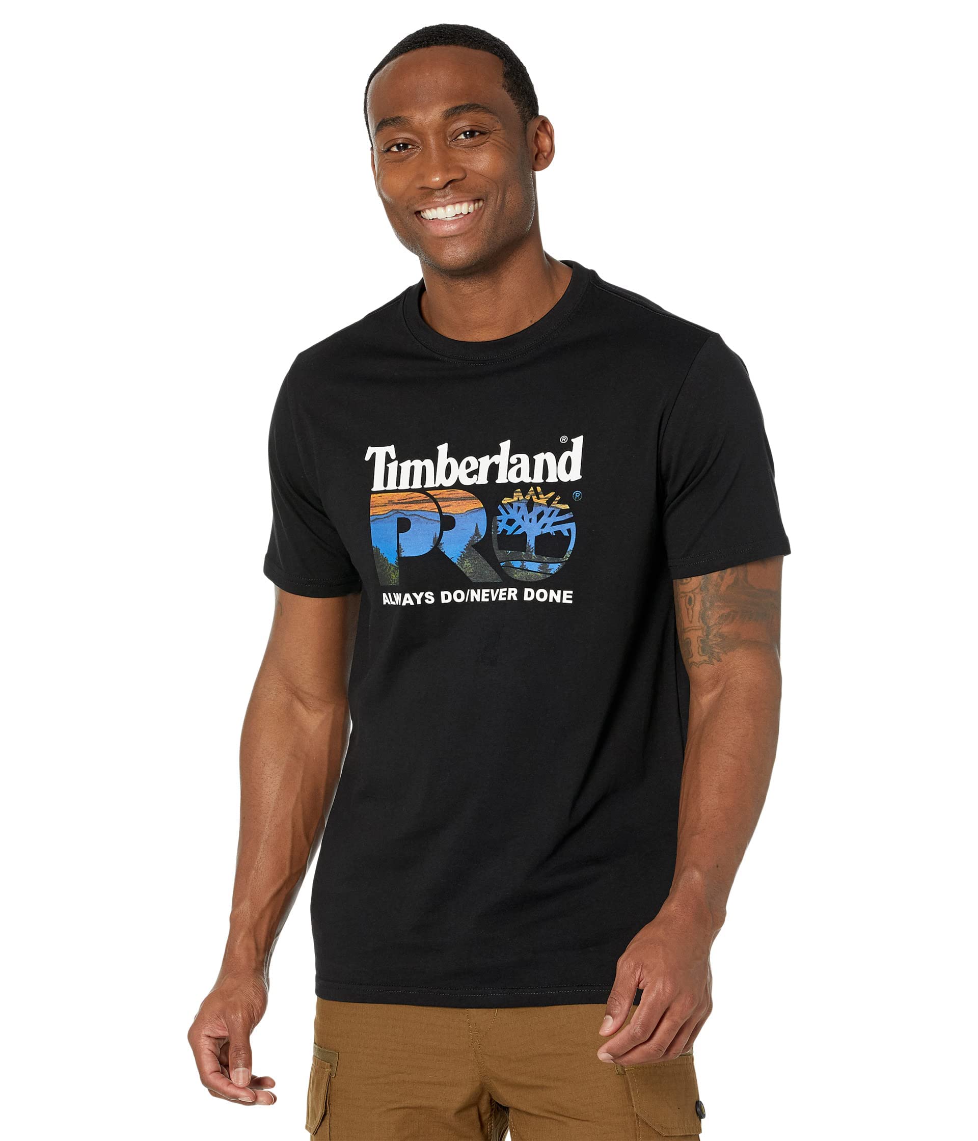 Timberland PROmens Cotton Core Chest Logo Short Sleeve T-shirt T-Shirt