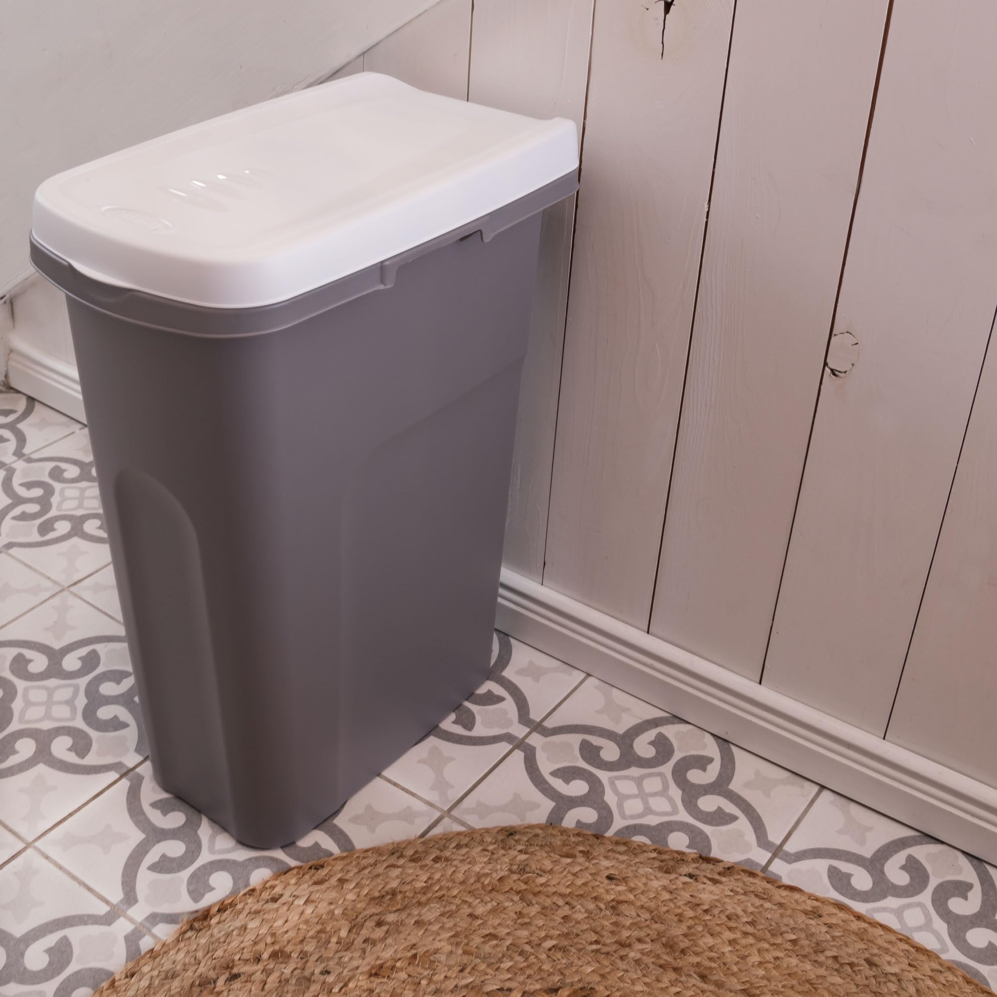 Poubelle cuisine 40l blanche seau fumier sac jaune papier poubelles