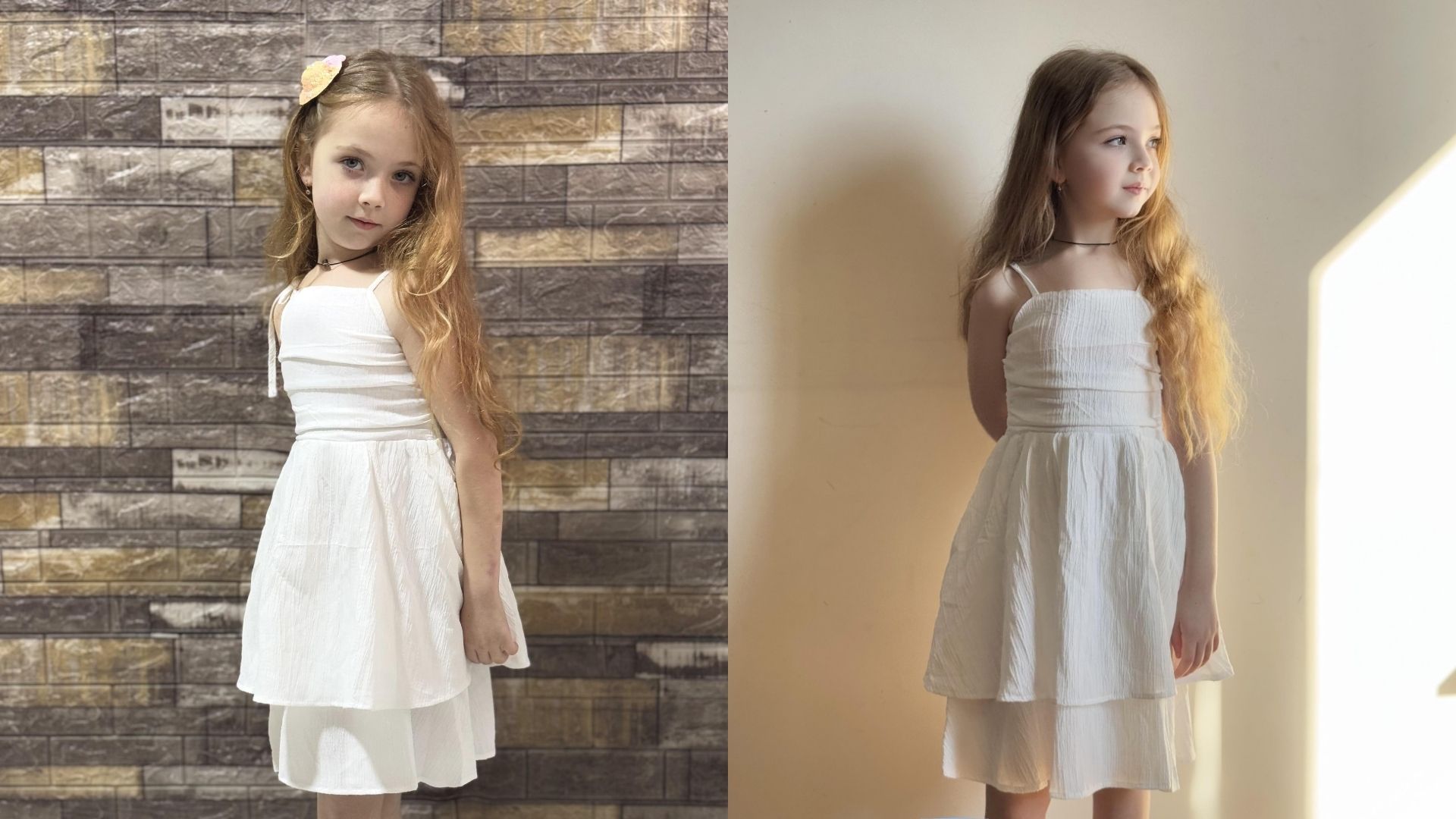 Qolati Girls Summer Sundresses Spaghetti Strap Eyelets Maxi Dress Casual Loose Crewneck Sleeveless A-Line Swing Cute Dresses 4-14 Years