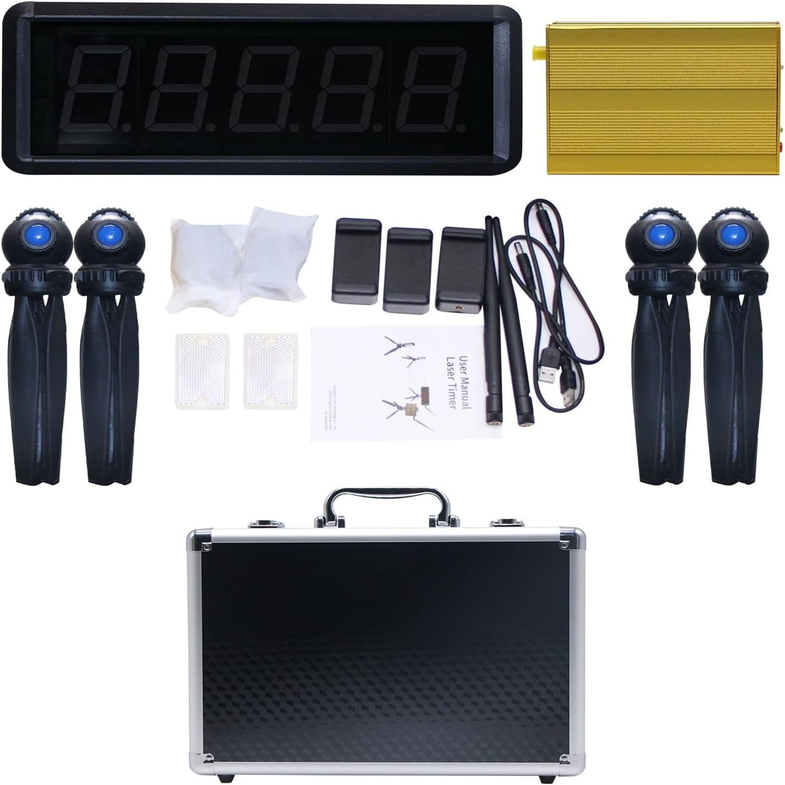 Wireless Laser Timer für Sprint, Laser Time für Track 40 60 Yard Dash, Laser Sprint Timer System, Running Timing Racing Time Race Clock Stopwatch für Speed Tranning