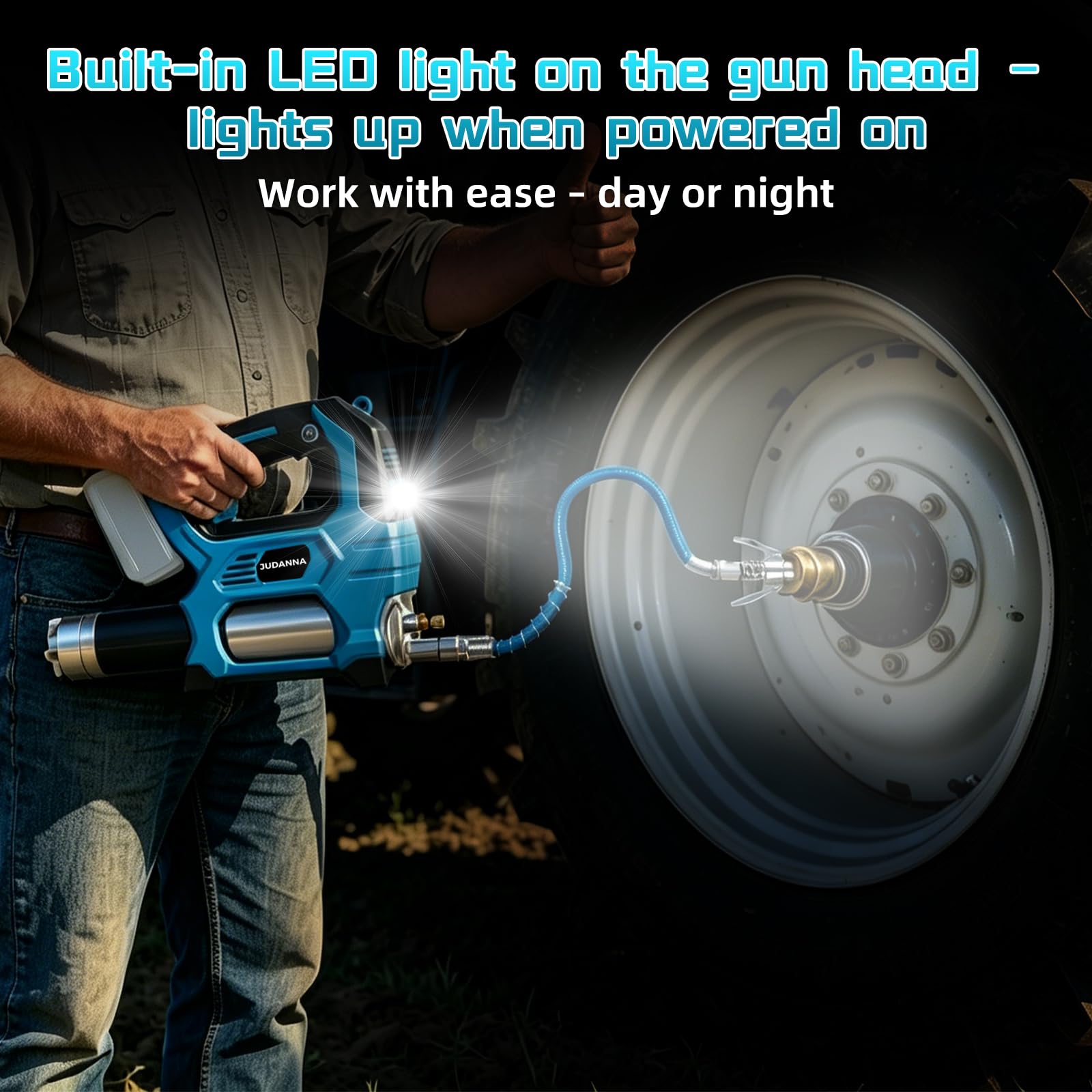 Sgrassatore elettrico a batteria per Makita da 18 V, 600 W, 170 g/min, motore senza spazzole, luce LED, regolazione della velocità a 3 livelli per macchine pesanti (senza batteria e caricatore)