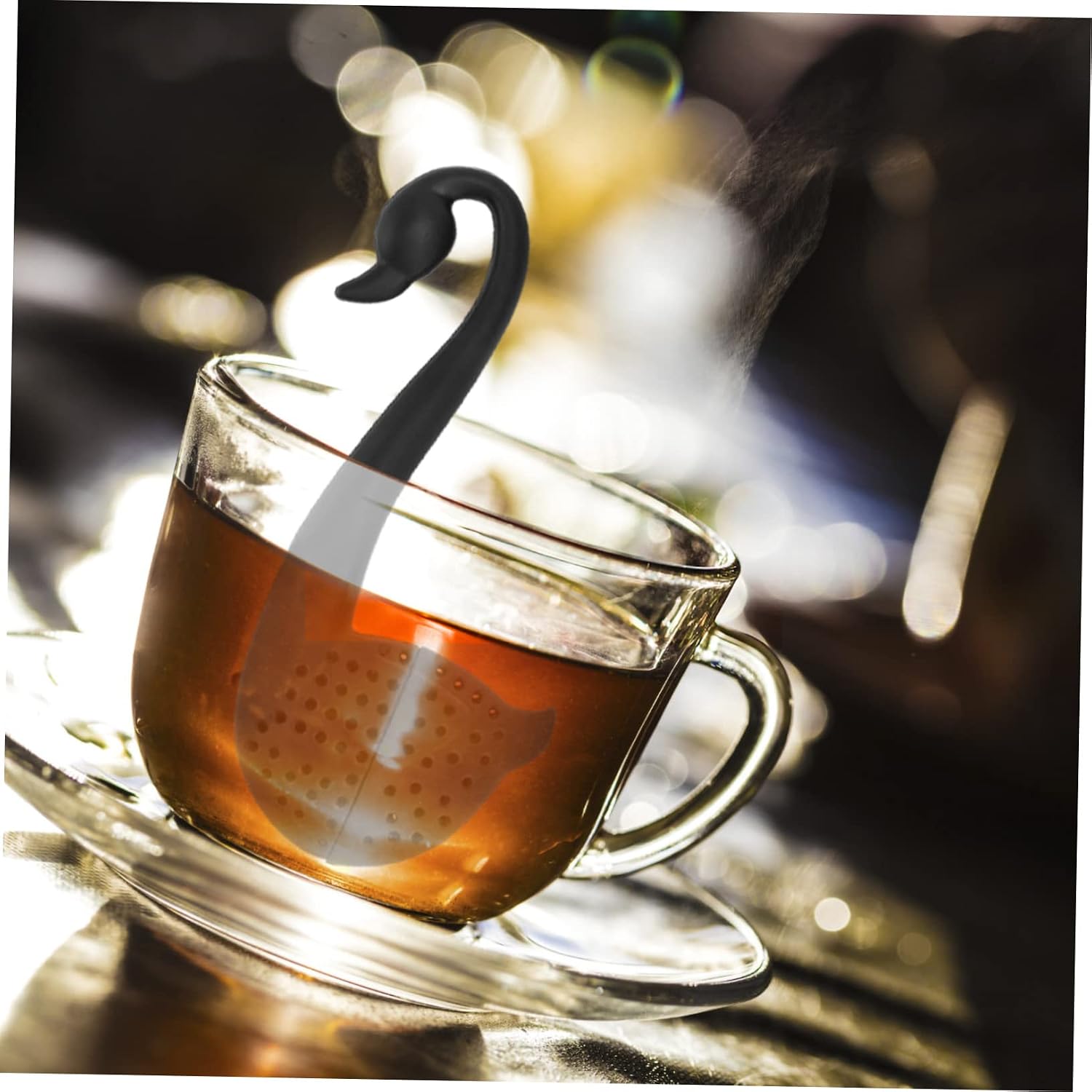 10 Pcs Swan Shaped Tea Strainers PP Tea Filter for Home Use