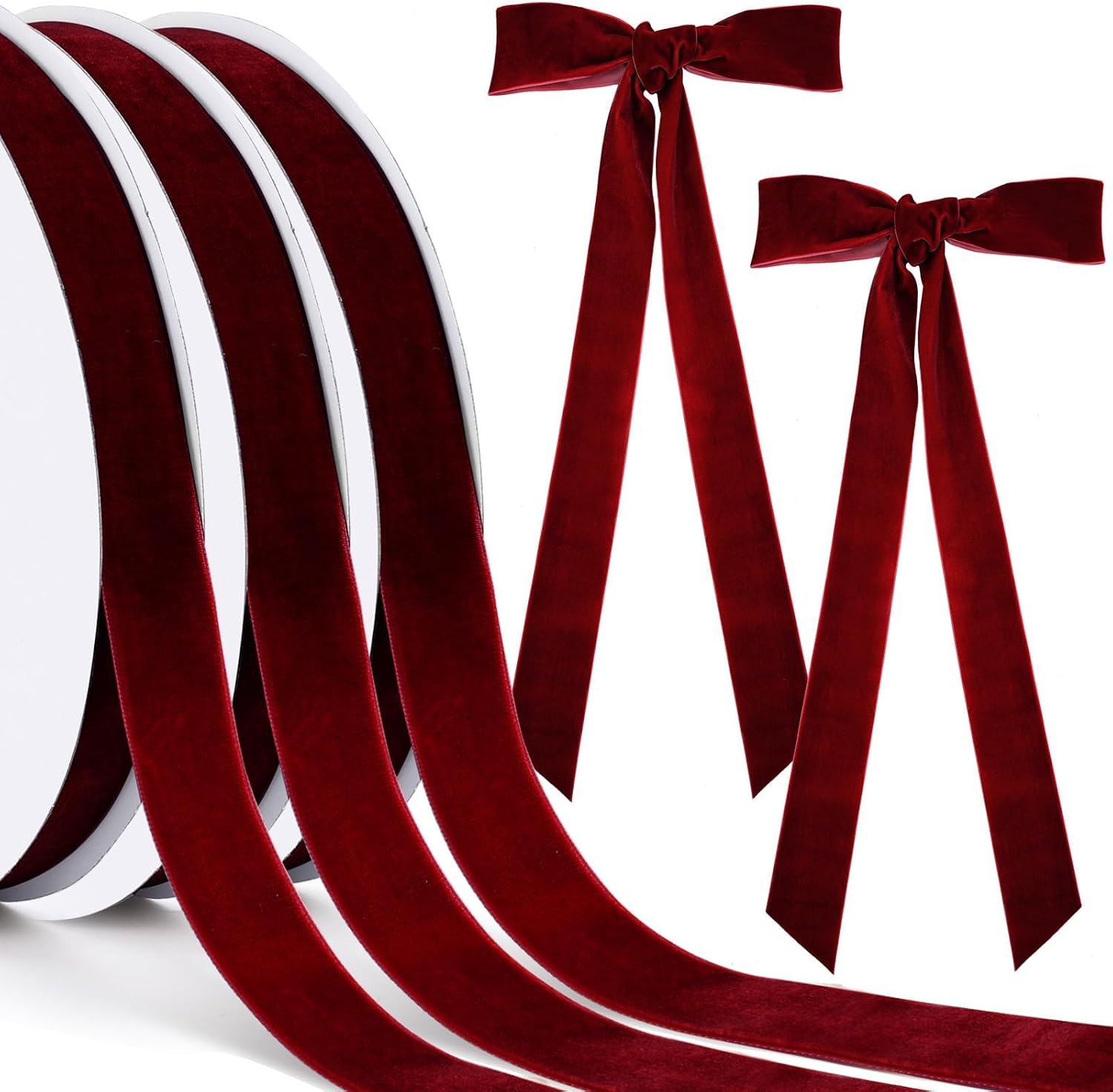 Red Rvelvet Ribbon Amazon.com: 3 Pcs Red Velvet Ribbon 3/8 Inch Total 75 Yards Velvet ...