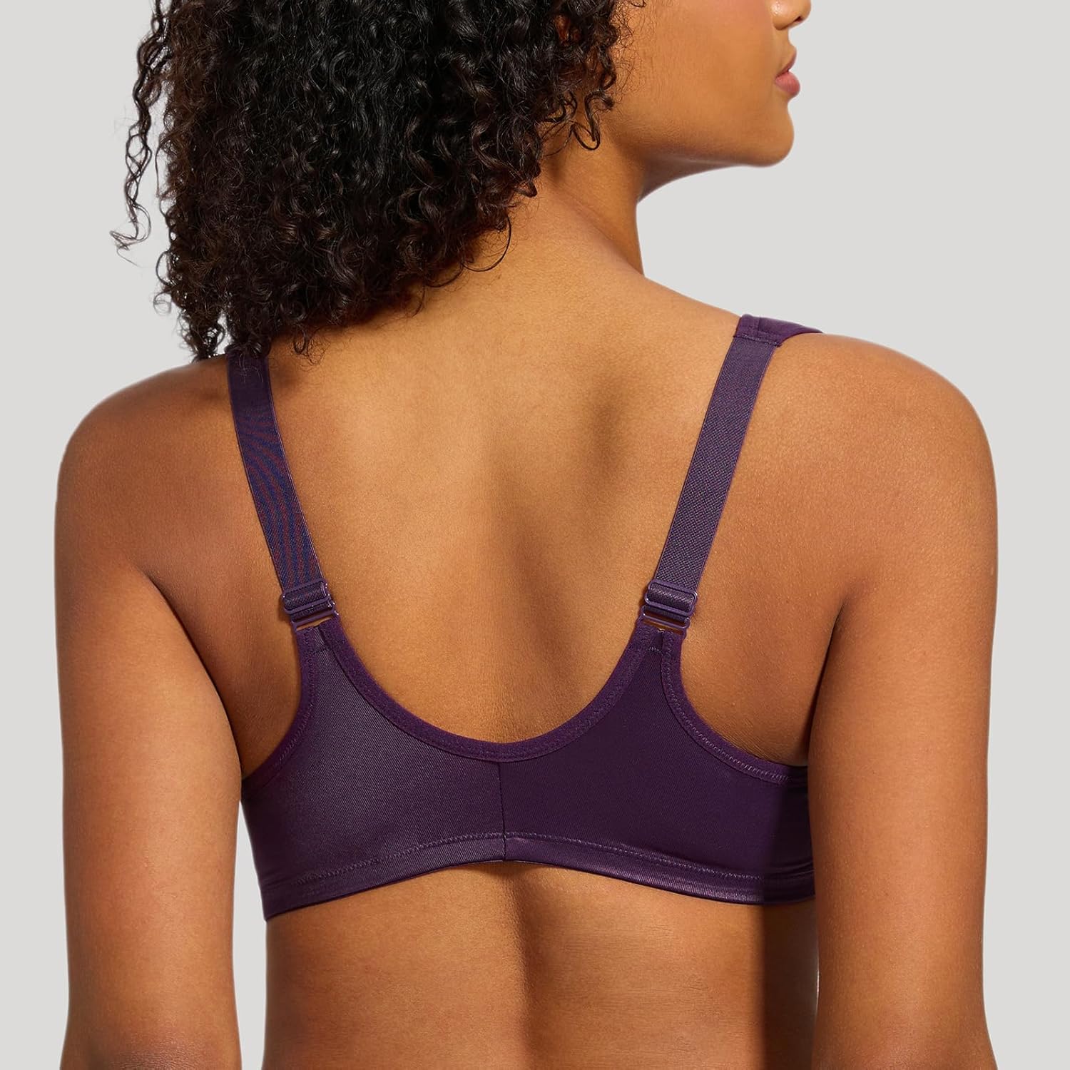 MELENECA Front Closure Bras for Women Plus Size Underwire Unlined Lace Cup Cushion Strap - Image 2