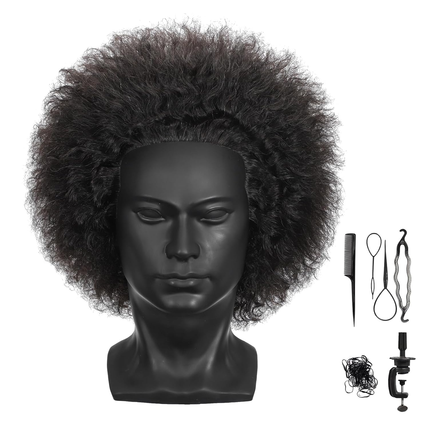 PVC Male Mannequin Head Professional Training Head Bald Manikin Head with Shoulder for Display Headphone Game Console Hats Wigs Jewellery Glasses Facemask Caps Model Head