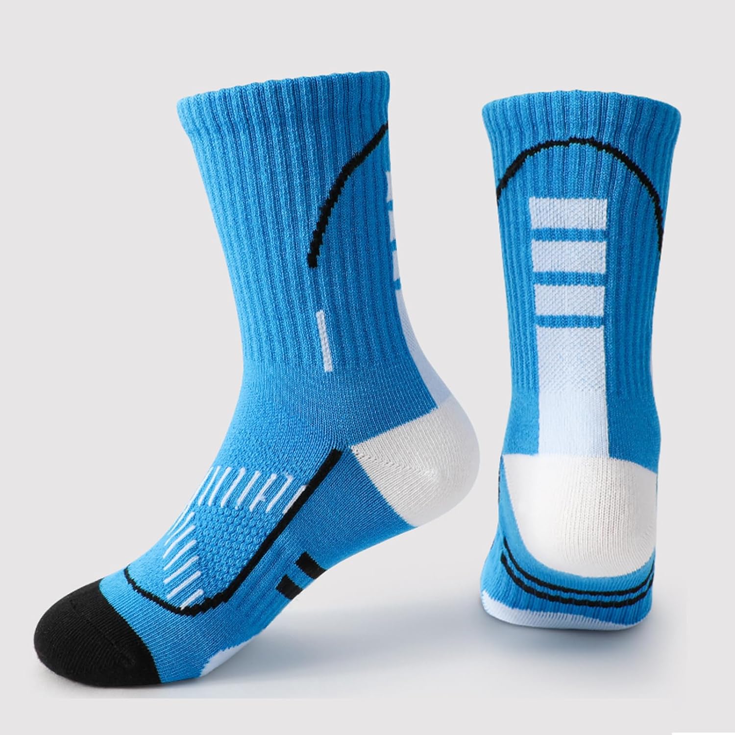 Zumou Boys Sock Basketball Athletic Kids Youth Sports Soccer Hiking Outdoor Crew Socks - Image 5