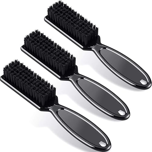 Miniatura 8 de Cepillo de limpieza de cuchilla de cortadora de pelo Cepillo de limpieza de nylon Cepillo de uñas Trimmer Barber Cleaning Brush Tool (rojo)