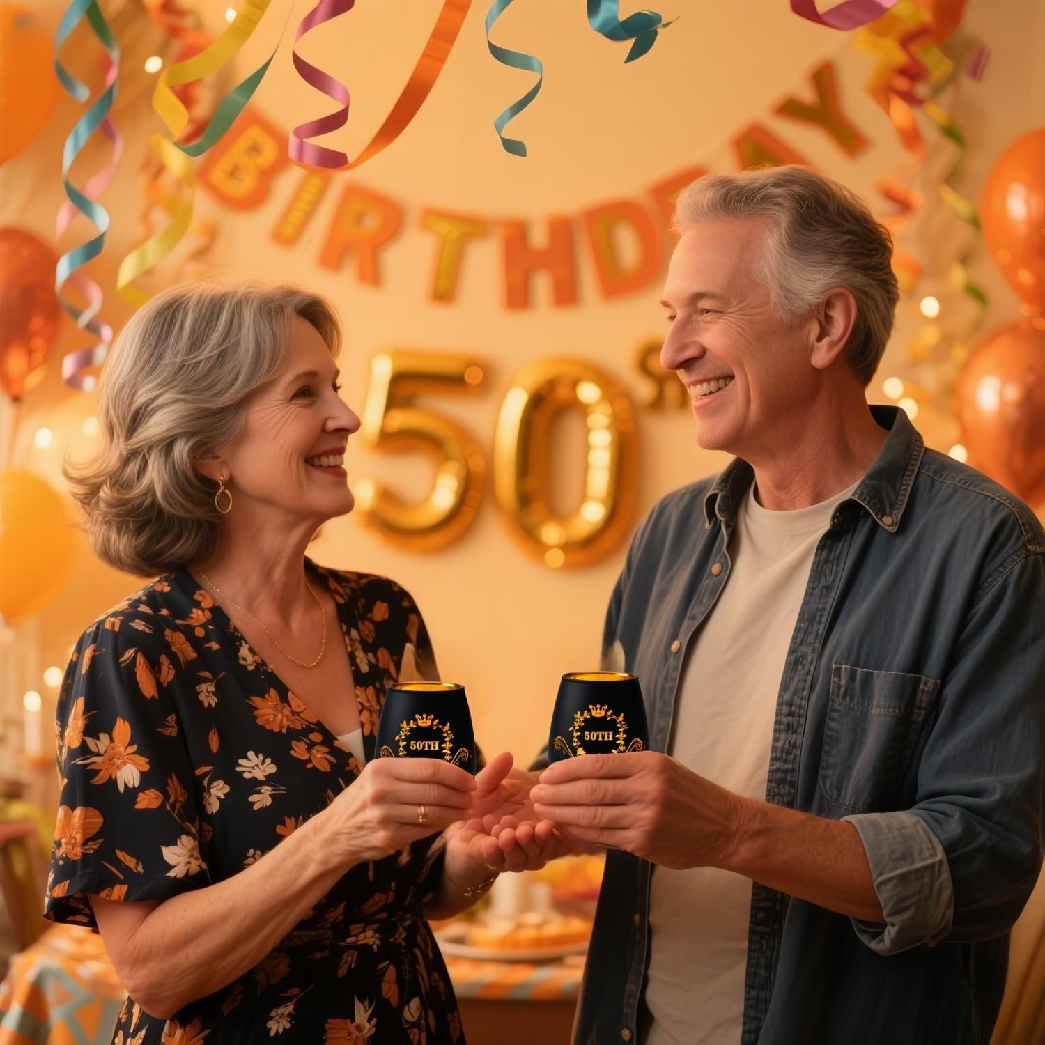 Vintage Engraved Wine Glasses,50th Birthday Gifts for Women and Men,Gifts Idea For Mom,Dad, Friends,Coworker,50th Birthday Decorations (50 TH) - Image 5