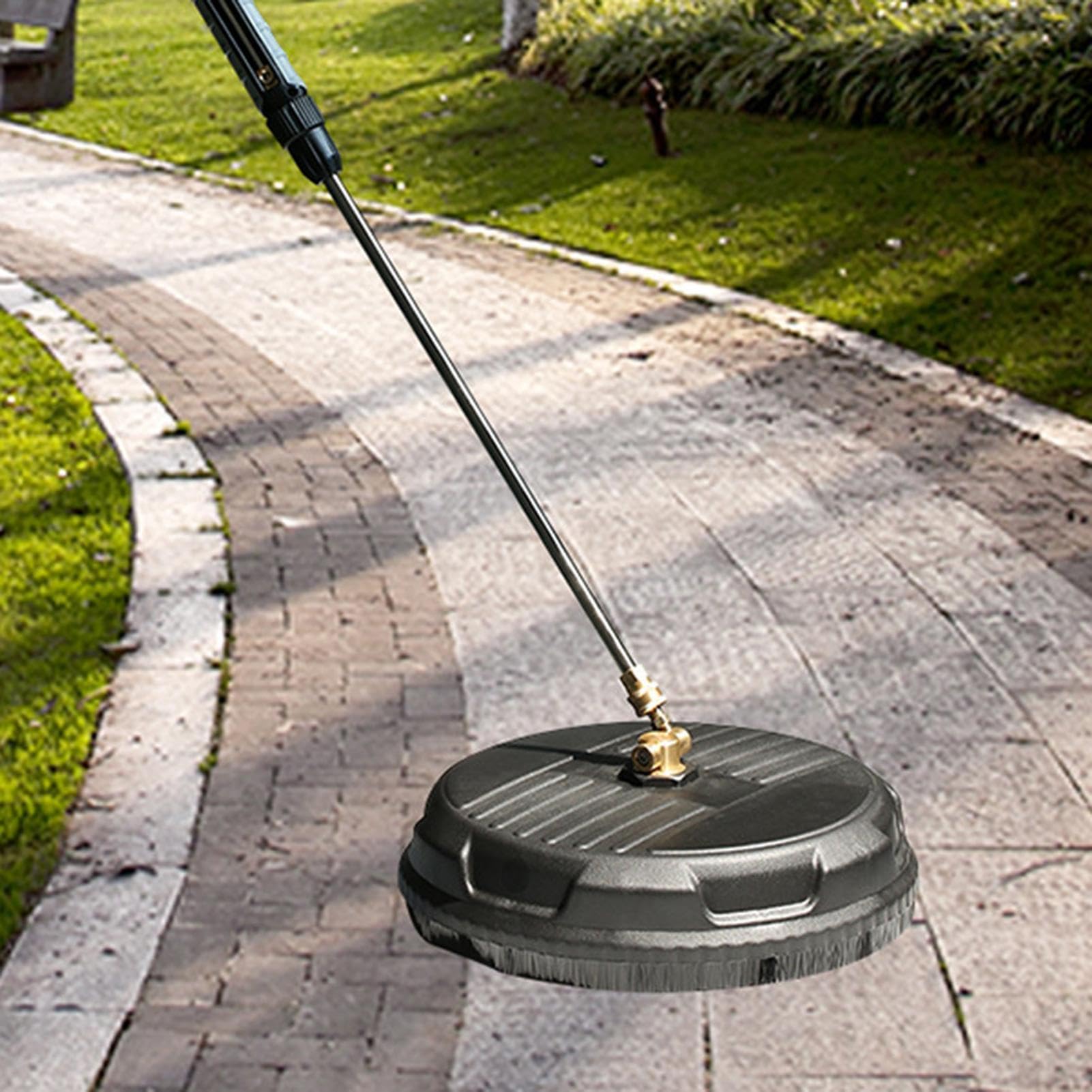 de disco de limpieza giratorio, placa de lavado resistente para exteriores | unidad de cepillo de 15 pulgadas, dispositivo de eliminación de suciedad profunda, limpiador de pavimentos de