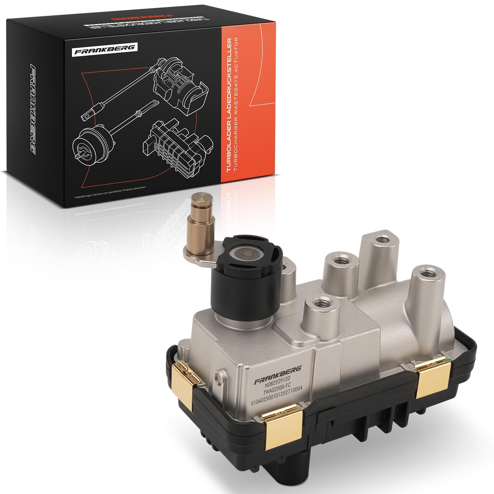 Frankberg Attuatore del turbocompressore 6NW010430-12 | 5 pin, elettronico, Diesel; Compatibile con: 3 Gran Turismo F34, 4 Gran Coupé F36, X4 F26, Serie 5 F10, Serie 1 F21