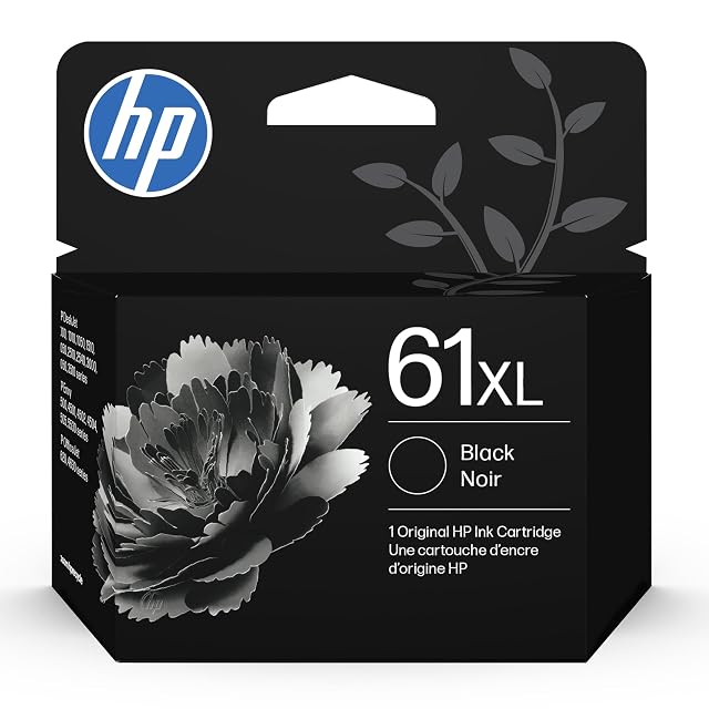 HP 61XL Black High-Yield Ink Works with DeskJet 1000 1010 1050 1510 2050 2510 2540 3000 3050 3510