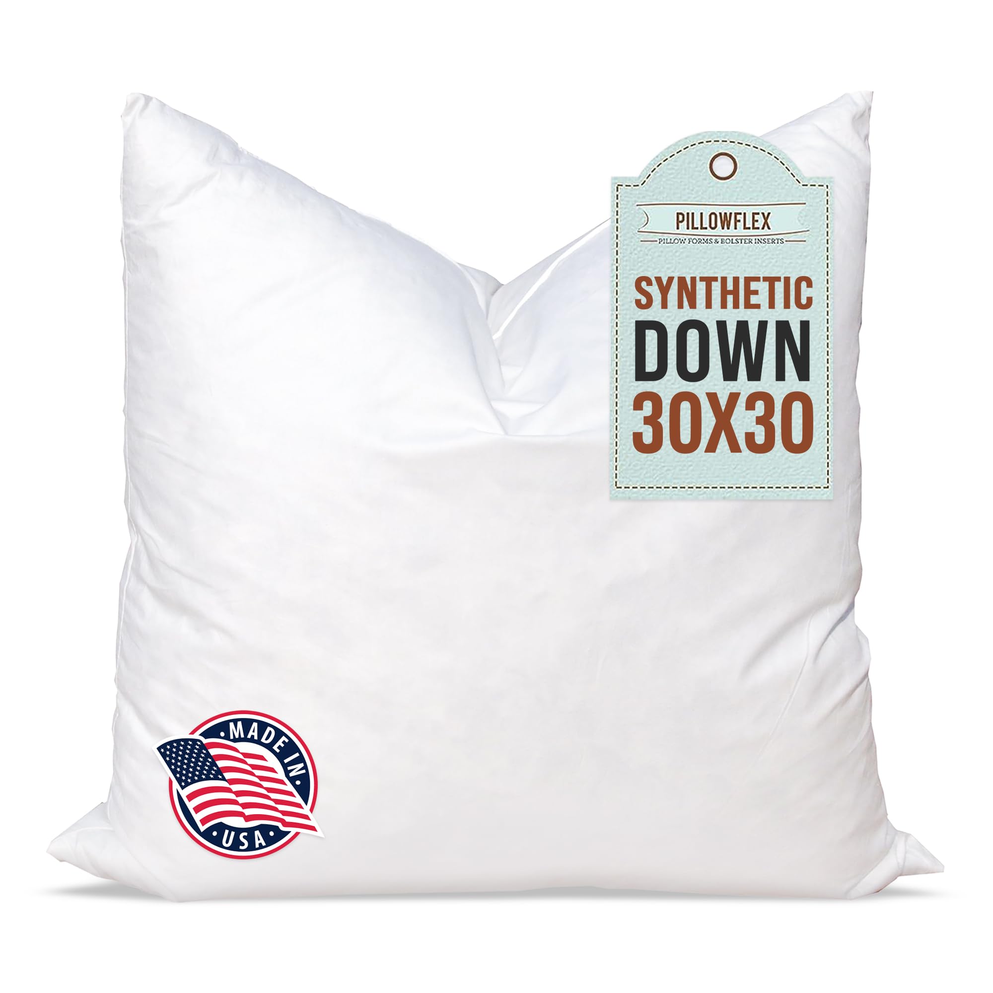 Pillowflex Synthetic Down Pillow Insert 30x30 in - Karate Chop Pillow