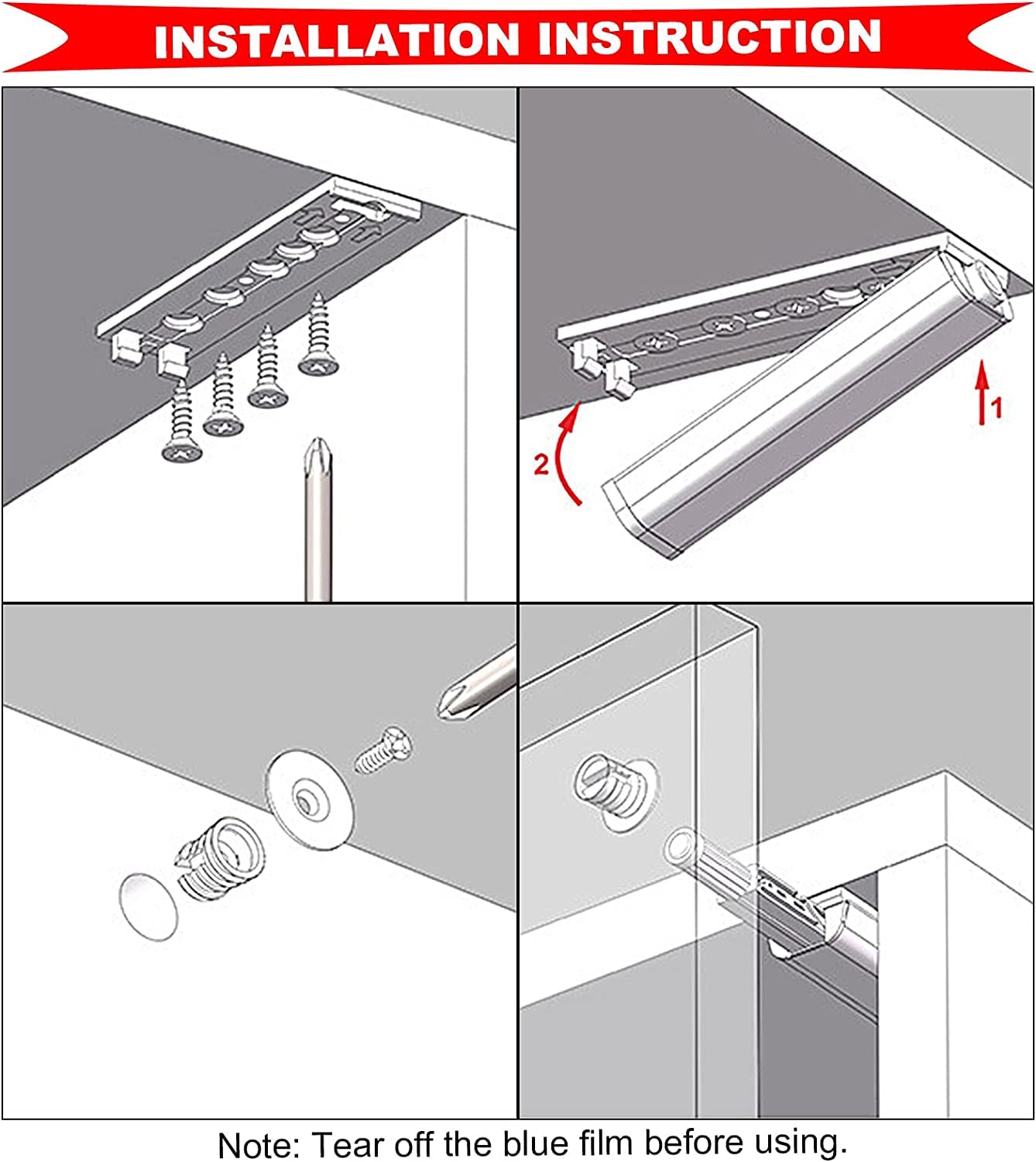 VicTac Push to Open Door Catcher - Slim Pencil Silent Jumbo Metal Push Magnet for Cabinet Doors and Drawers - Door Mounted - Pack of 10 1