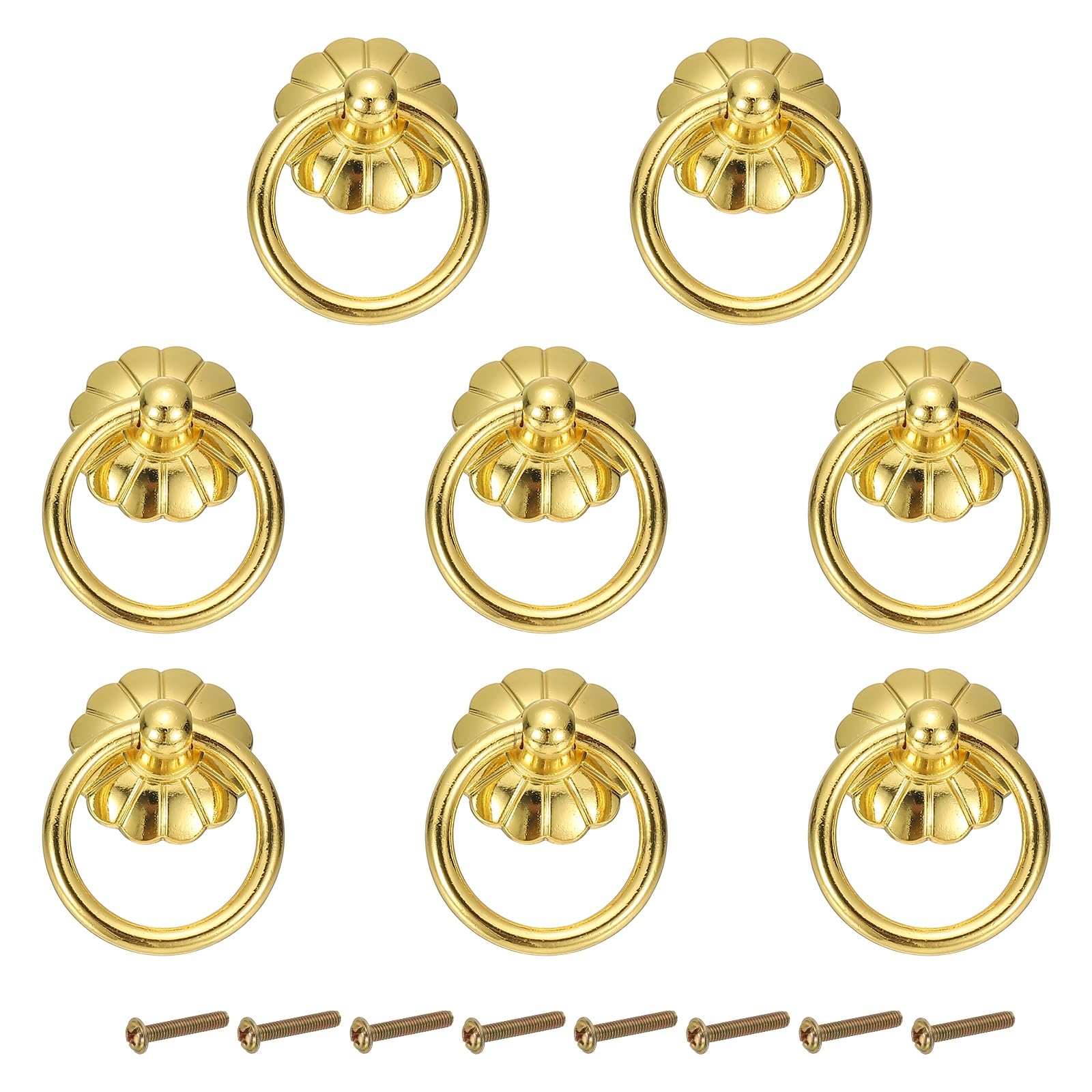 PATIKIL 8Pack Drawer Ring Pull Handles