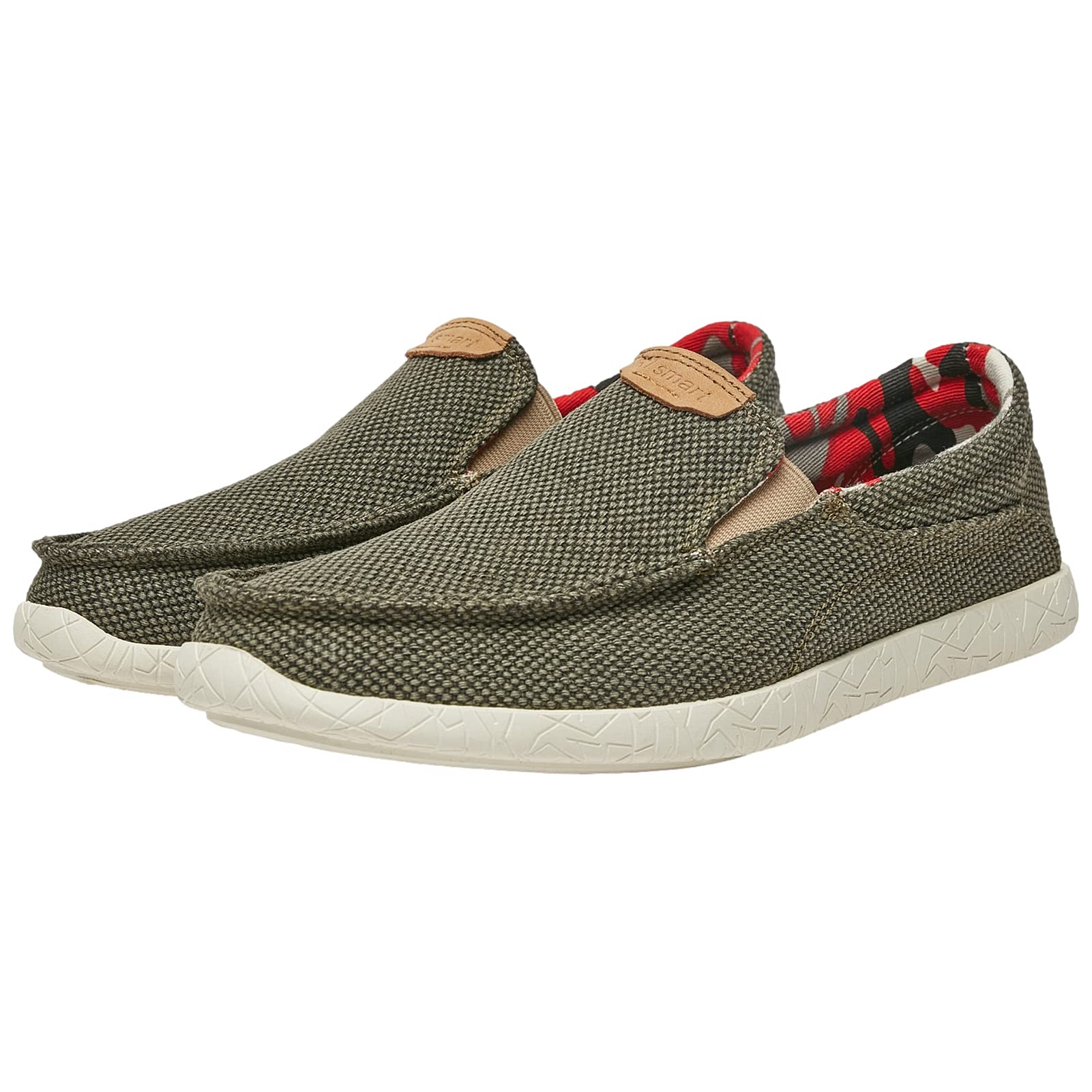 rismart Mocassini Slip-on da Uomo Casuale Tela Antiscivolo Comodo Scarpe da Passeggio