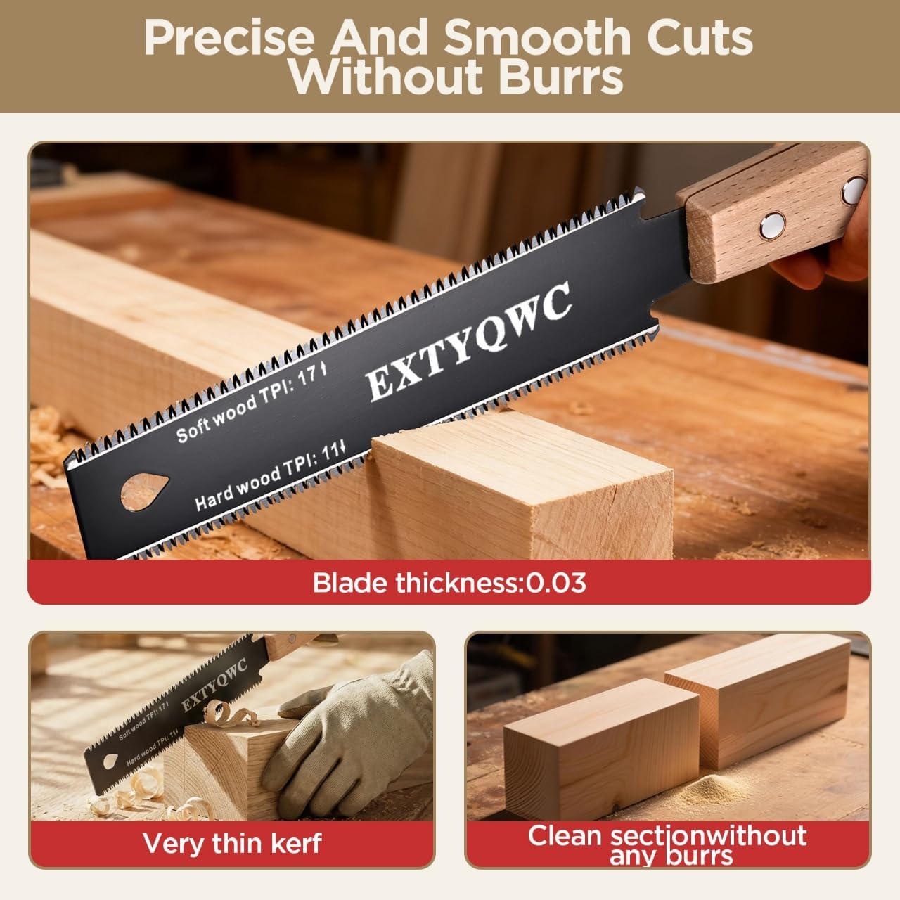 Japanese Hand Saw,6-Inch Double-Edge Pull Saw,SK5 Flexible Blade, Flush Cut Saw, Professional Japanese Pullsaw, Double Edge Handsaw Woodworking Tools