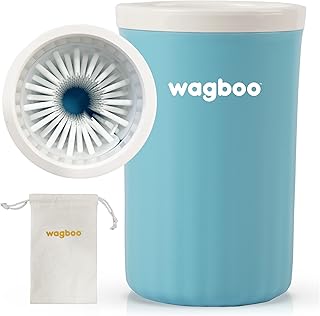 Portable Dog Paw Cleaner Brush Large Pawlisher | Easy Wash Blue, Silicone Dog Bathing Supplies, Foot Washer Puppy Paw Wash for Medium Large Dogs, Dog Essentials, Dog Travel Camp House Accessories for Large Dogs