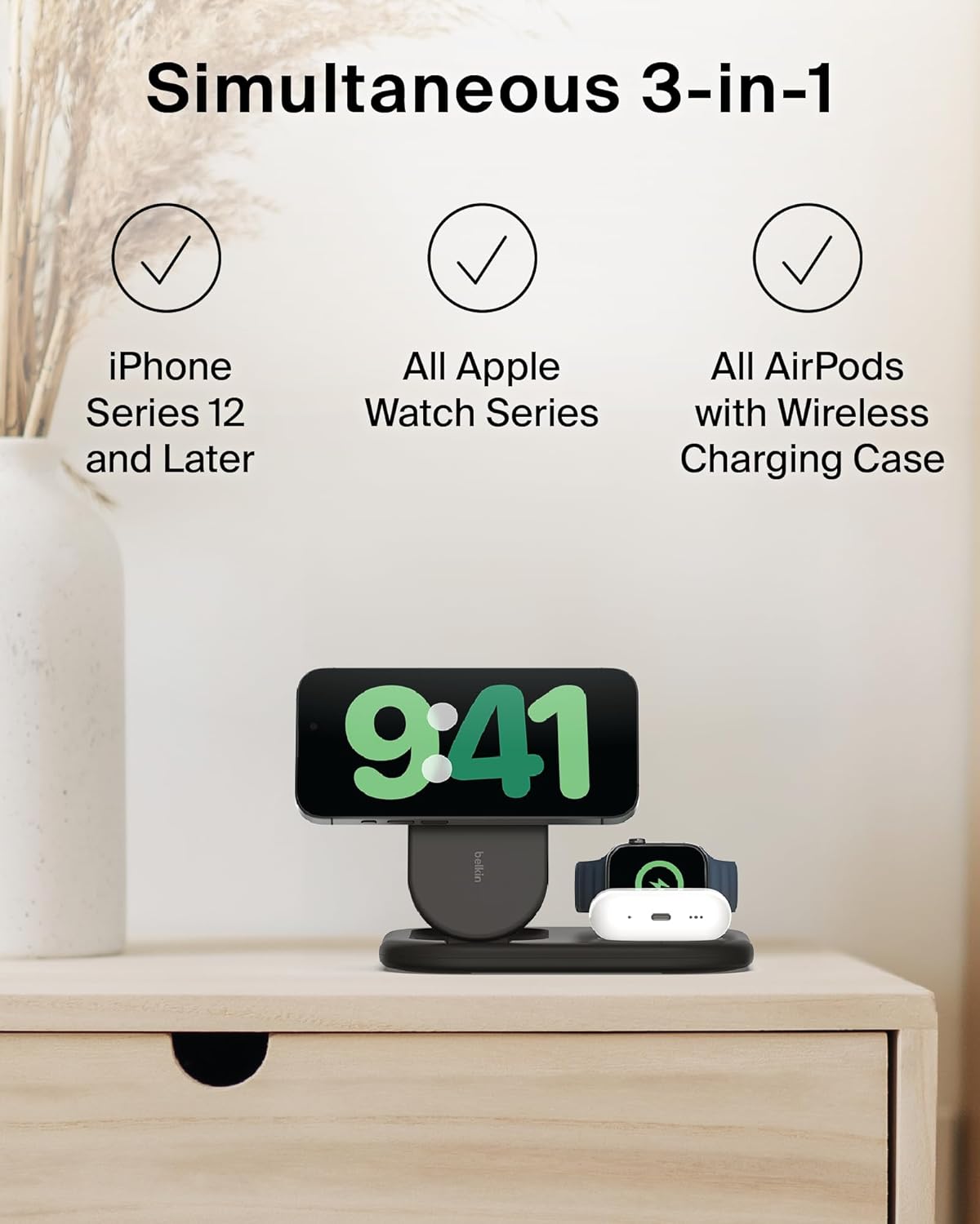 Belkin 3-in-1 MagSafe-Compatible iPhone Charger