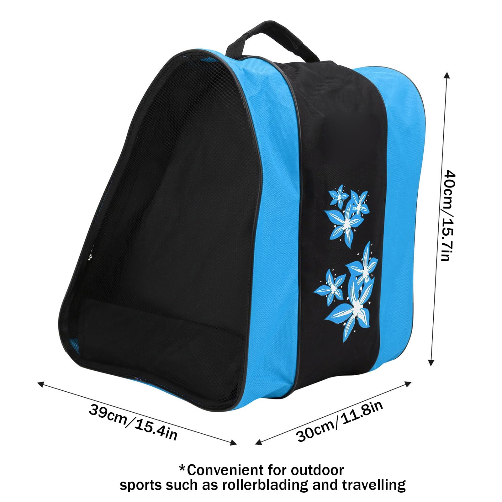 Sac pour Patins à Glace, Sac de Patin à Glace 3 Couches Sac de Patin à roulettes en Nylon pour Patins à roulettes pour Enfants et Adultes