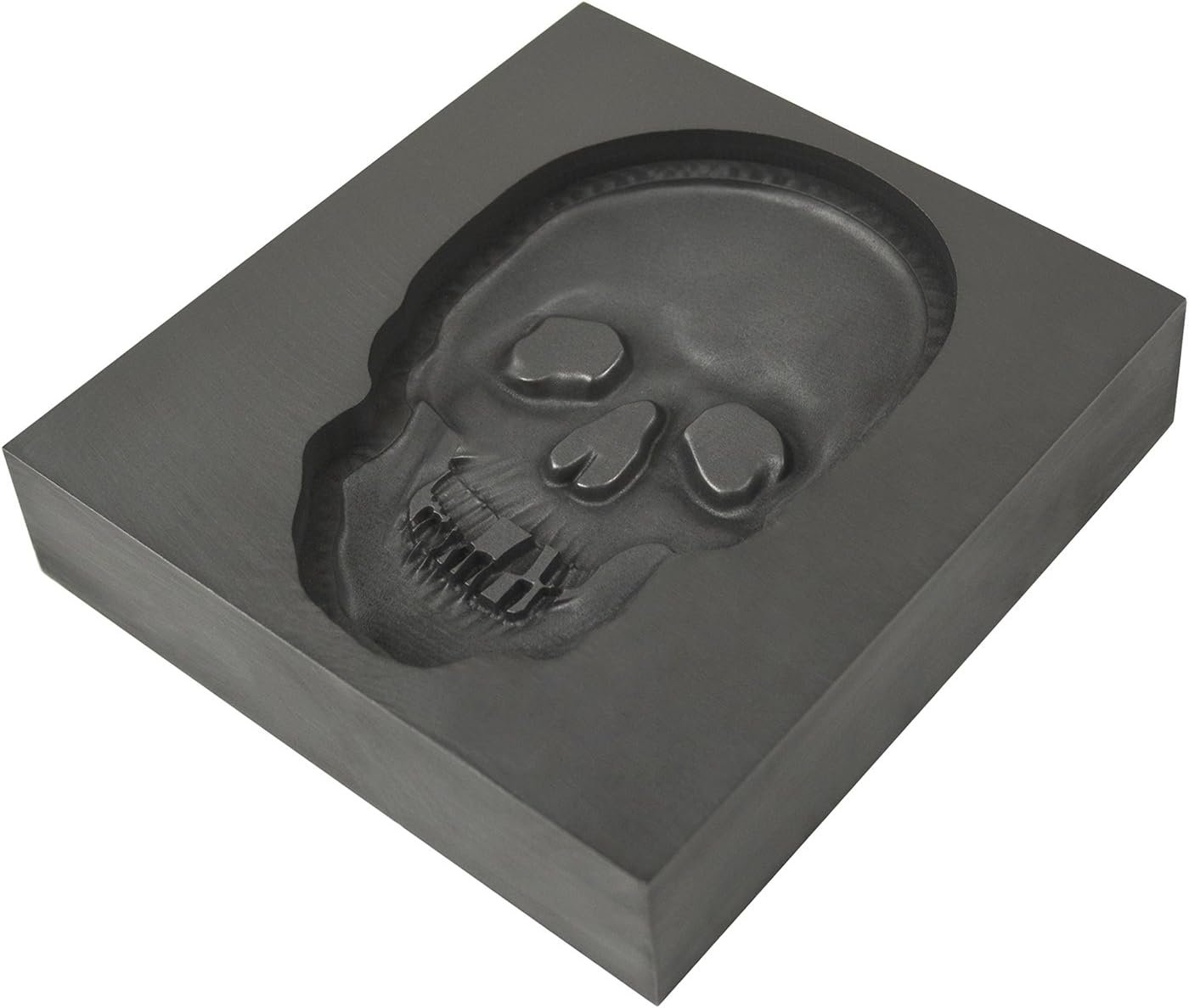 Large - Skull 3D Graphite Ingot Mold for Precious Metal Casting Gold Silver Copper Melting