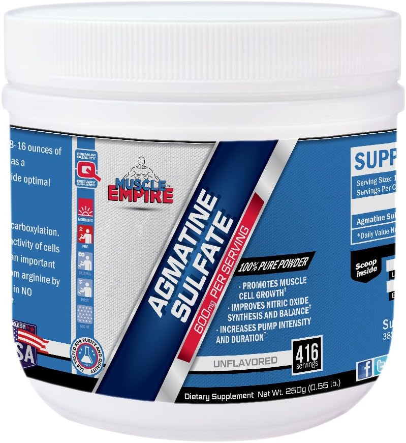 Agmatine Sulfate Powder (250 Grams) - Muscle Empire Supplements