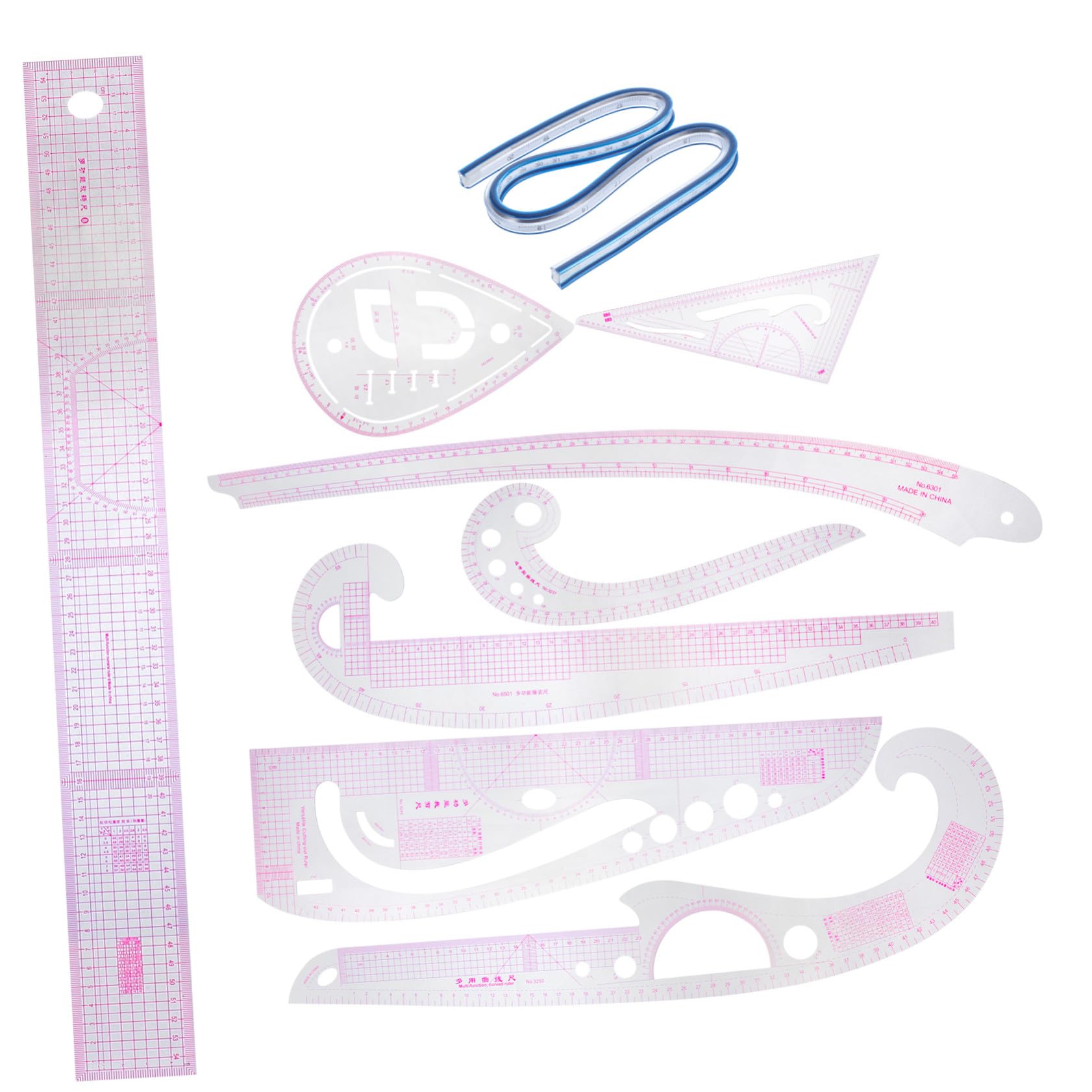Ensemble de Règles de Couture Pvc 1 Set, Règle de Tailleur Patron
