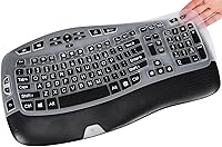 Vista 10 de CaseBuy Funda para teclado compatible con Logitech K350 MK550 MK570, accesorios de teclado inalámbrico Wave K350 MK550, protector de silicona