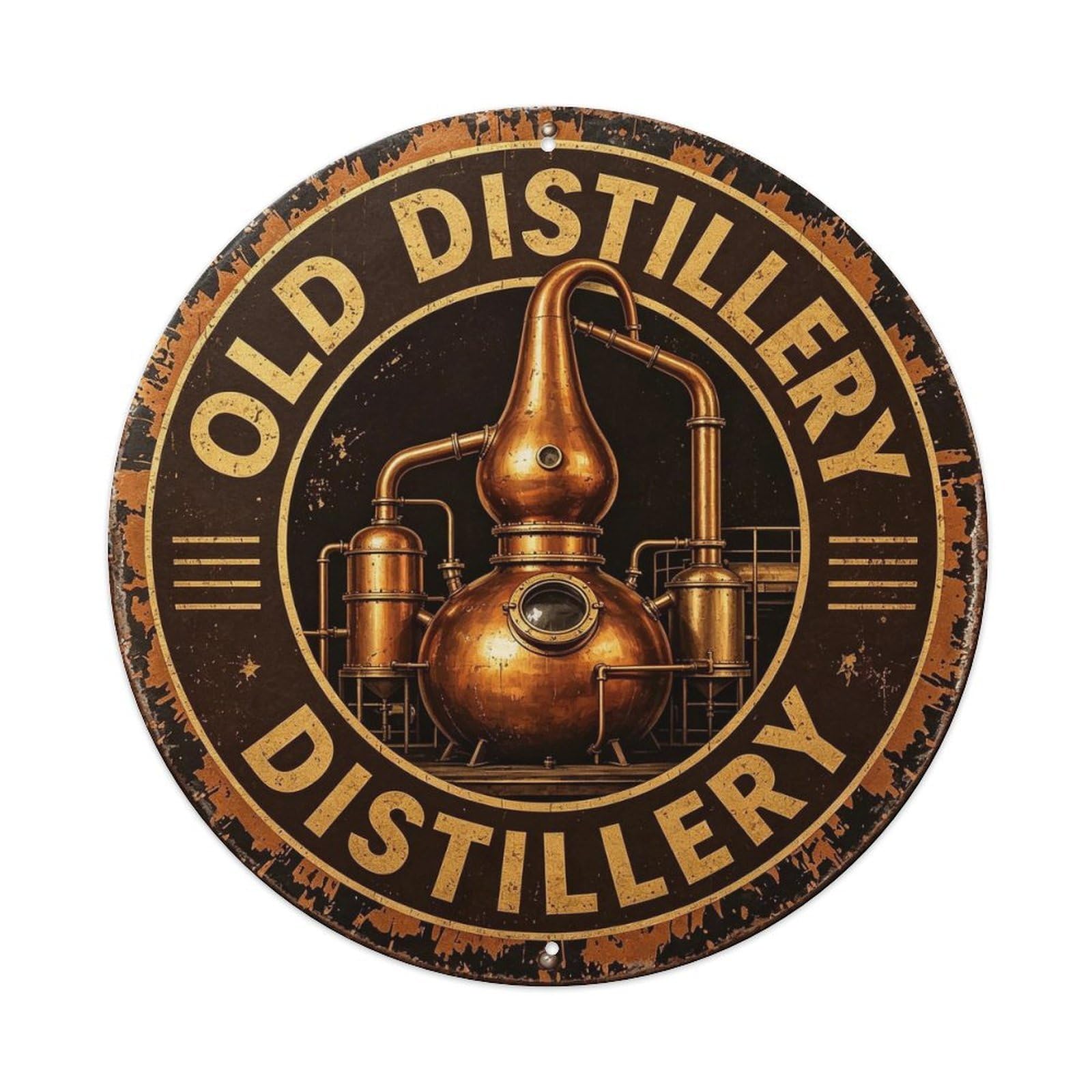 Old Distillery Metal Tin Sign Plaque