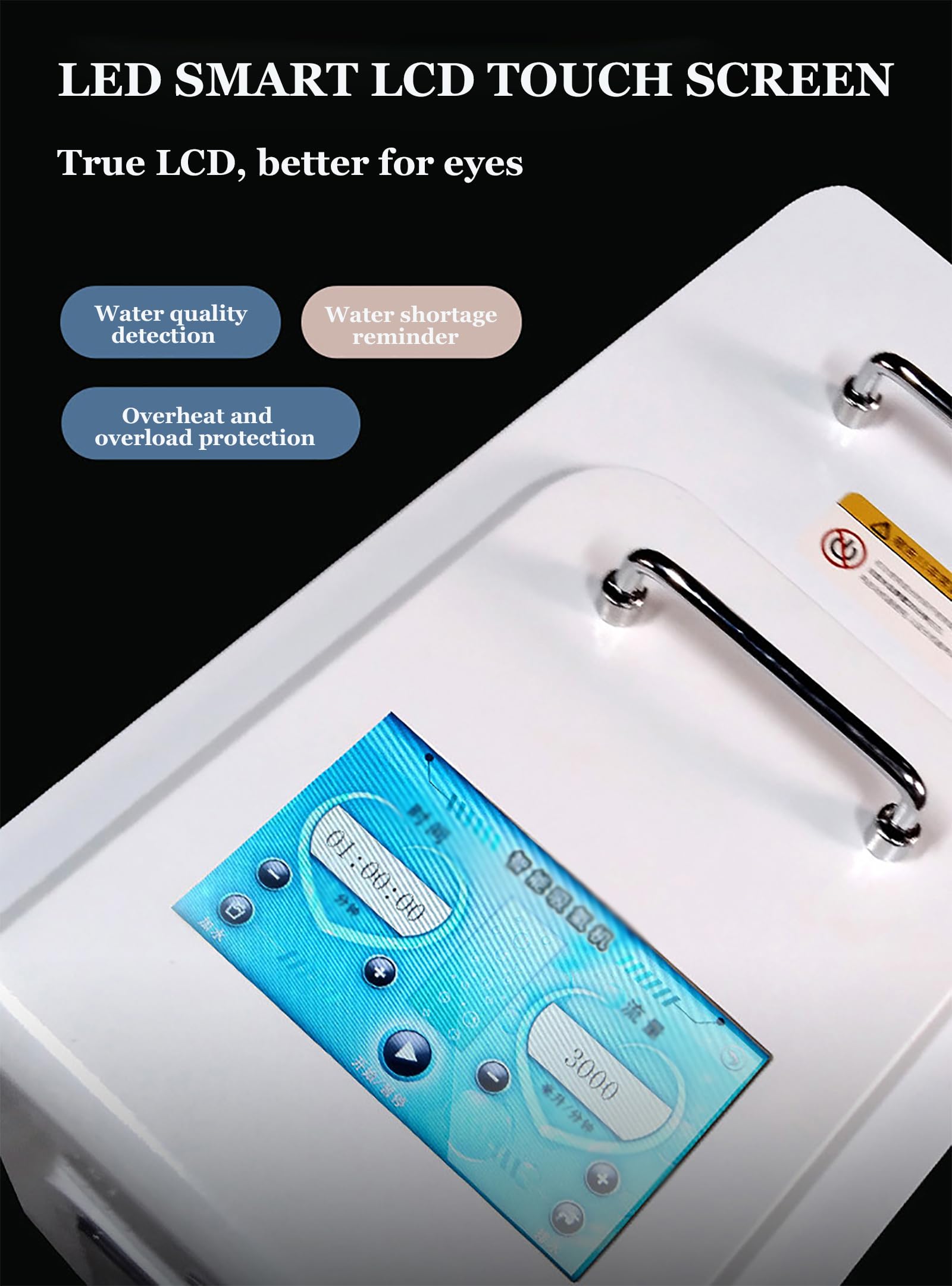 Generador de hidrógeno, máquina de inhalación de Agua con hidrógeno de 3000 ml/min, inhalador de hidrógeno H₂ de Alta pureza del 99,99%, ionizador de Agua SPE con caudal Ajustable