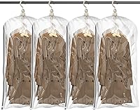 Vista 14 de TAILI Bolsas colgantes de almacenamiento al vacío, bolsas para ahorrar espacio para ropa, 4 paquetes de 53 x 27.6 pulgadas, bolsa de almacenamiento