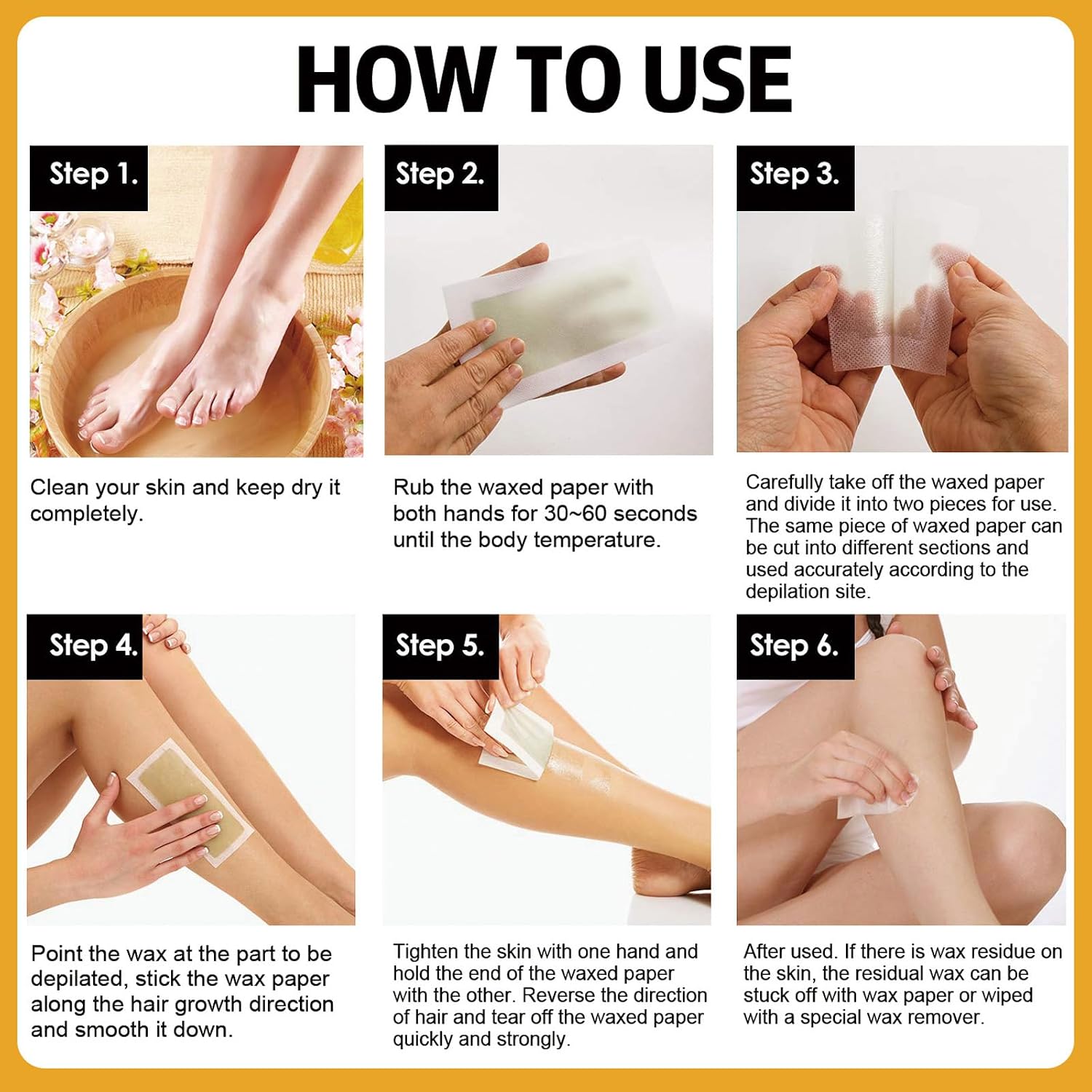 Wax Strips for Hair Removal,Hair Removal Wax Strips-20 Doublesided Wax Strips + 4 Calming Oil Wipes for Women, Face, Body, Arms, Legs, Chest, Back,for All Skin Types