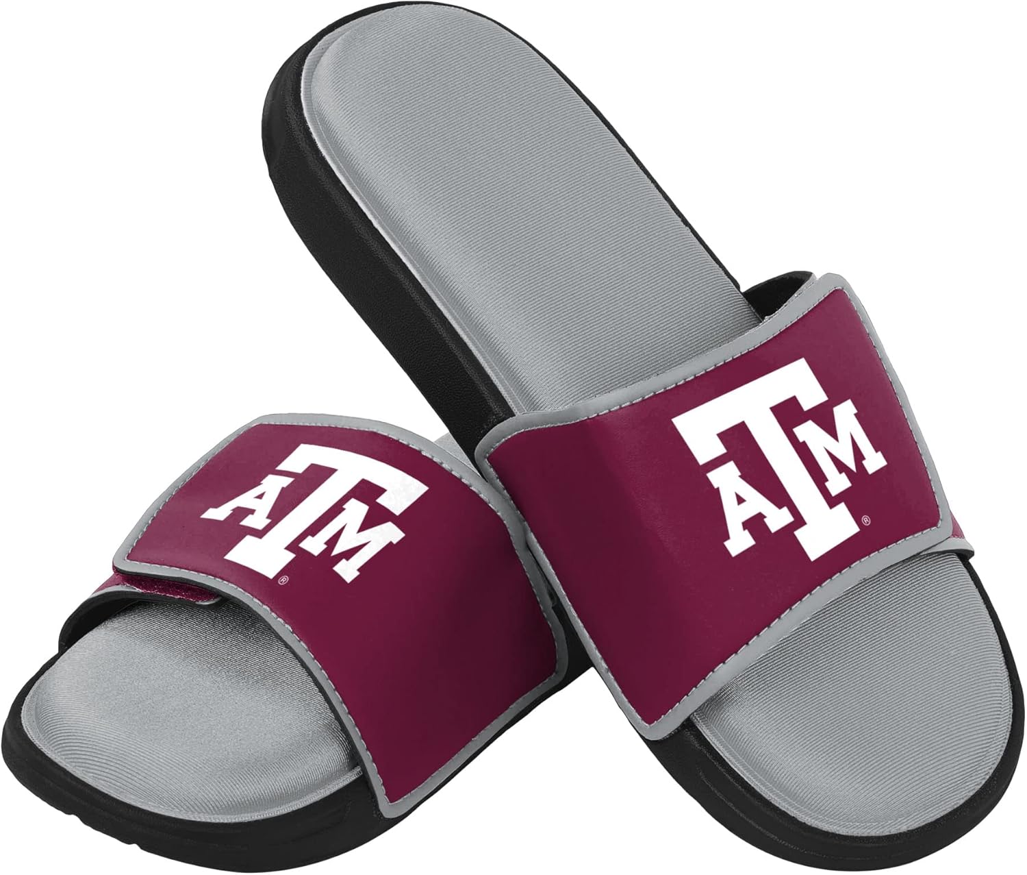 FOCO Mens NCAA College Team Logo Sport Shower Foam Slide Flip Flop Sandals