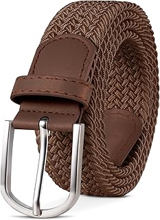 Cinturón para Hombre, Cinturón Trenzado Elástico Unisex Hombres Mujeres Cinturón Tejido Elástico Trenzado Elástico para Jeans 33 mm (1.25 ") Multi Colores