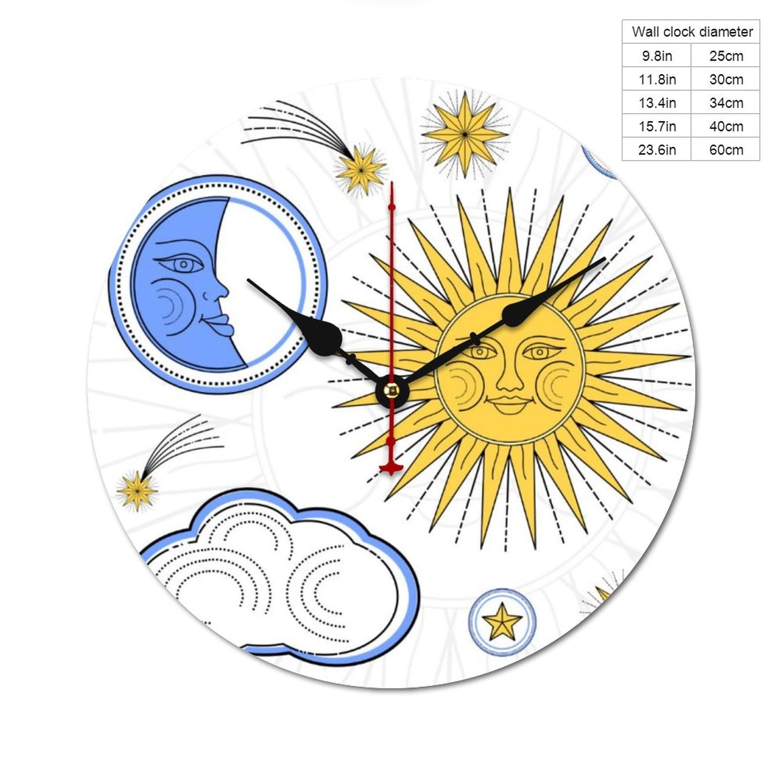 Amazon.co.jp: ヴィンテージ 太陽と月【時計】ウォールクロック