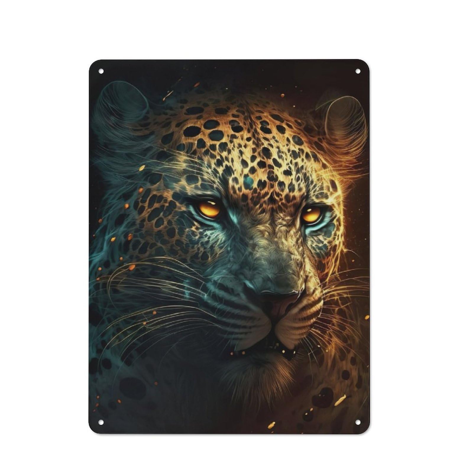 Junmoney The Jaguar Vintage Tin Sign 40X30cm Featuring For Workshop Wall, Gift For Metal Sign Collectors During The Christmas Season