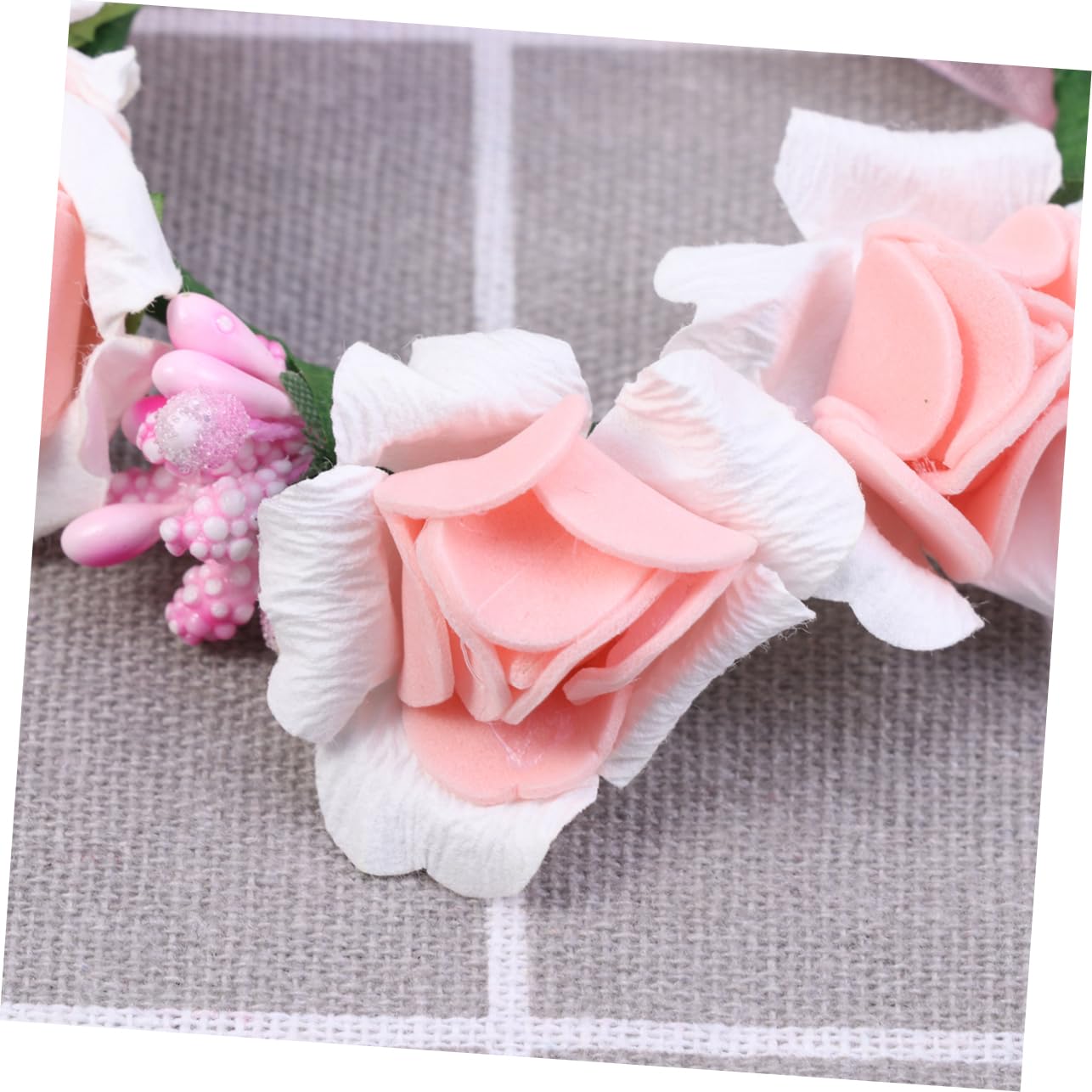 Girls accessories 6 sztuk ślubnego nakrycia głowy i bransoletki Girlanda do włosów i kwiatowa bransoletka Wianek i pętla na rękę Różowa Birthday Gift