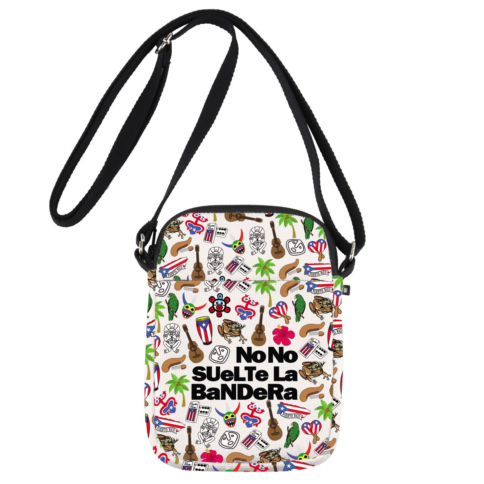 JNIAP Singer Inspired Crossbody Bag Latin Music Gift No No Suelte La Bandera Puerto Rico White Chair Gift