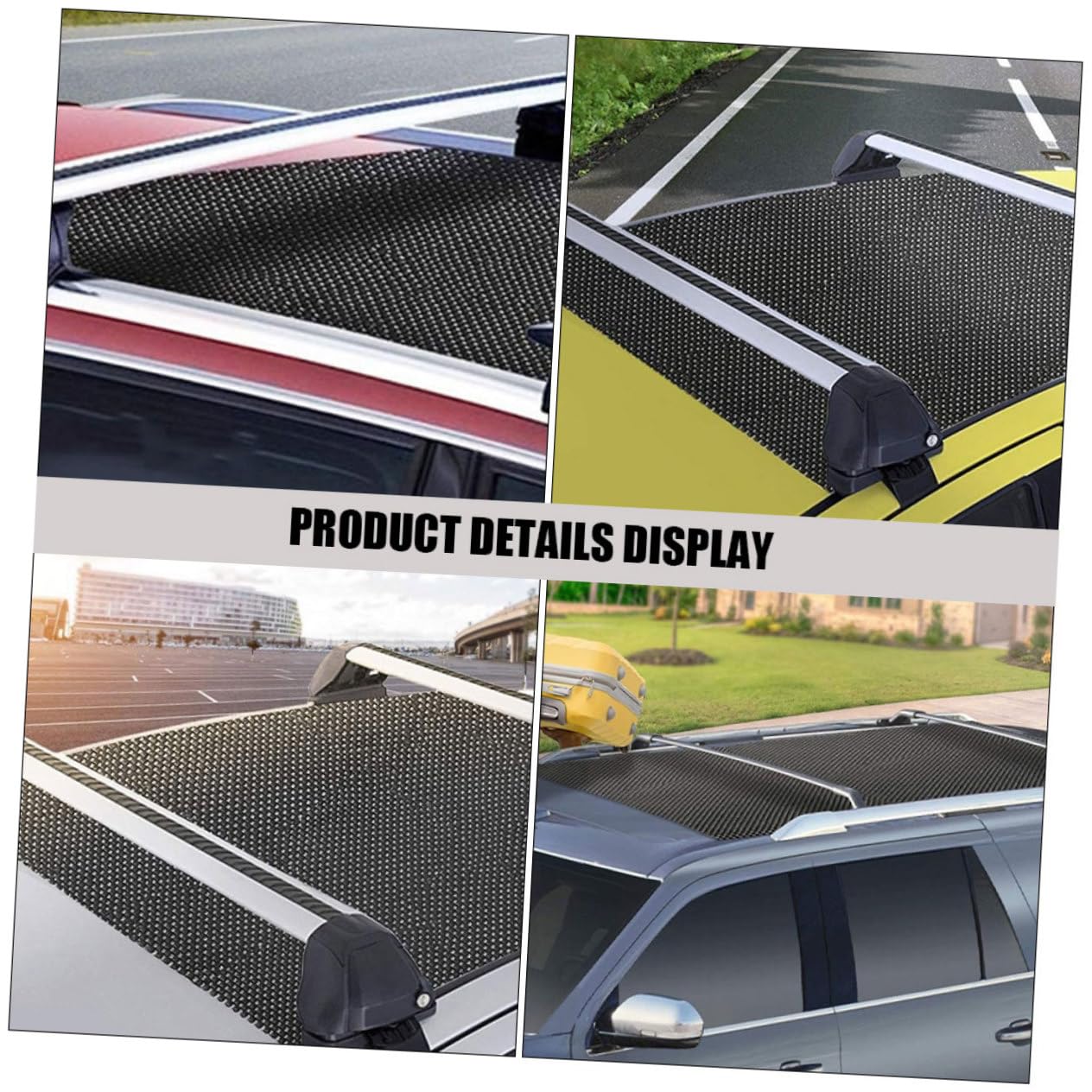 Tapis Antidérapant Voiture PVC Noir 2 Pièces, Coupe Facile