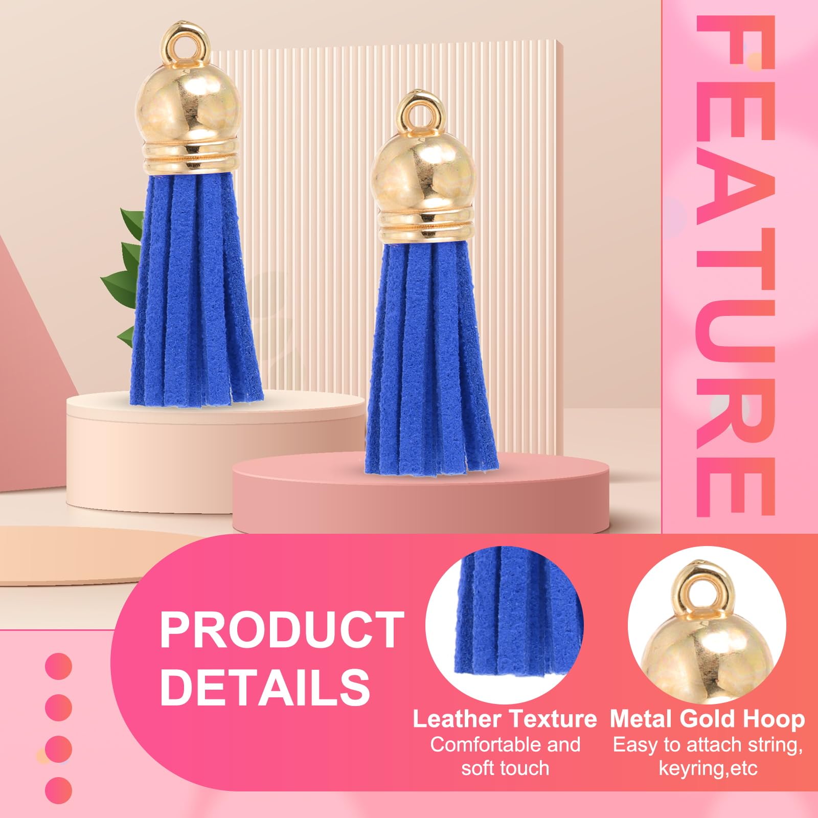 PATIKIL 1.5 Inch Leather Tassels - Image 3