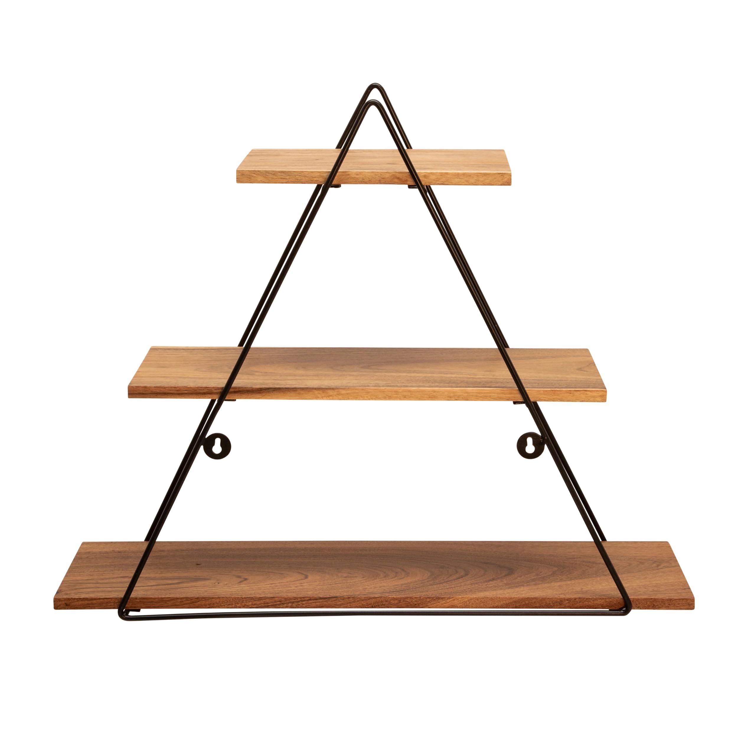 Amazon.com: Triangle Decorative Wall Shelf – 3-Tier Metal & Wood