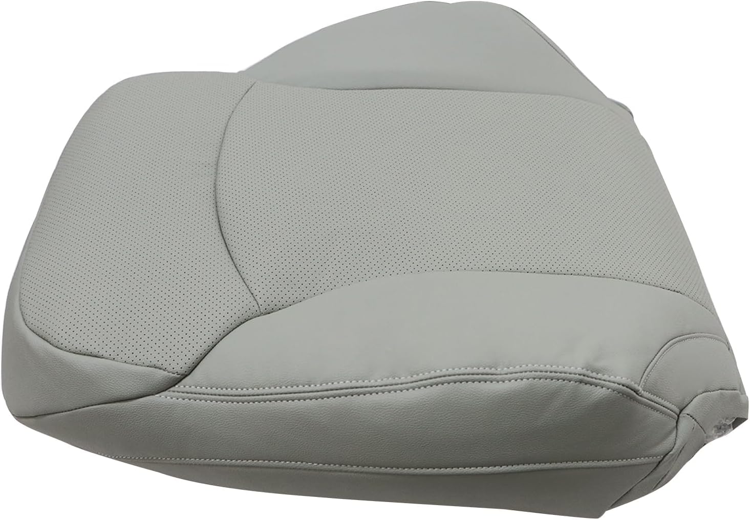 SecosAutoparts Gray Front Driver & Passenger Side Bottom & Top Lean Back Perforated Leather Replacement Seat Covers Compatible with Lexus IS250 IS350 2006 2007 2008 2009 2010 2011 2012 2013