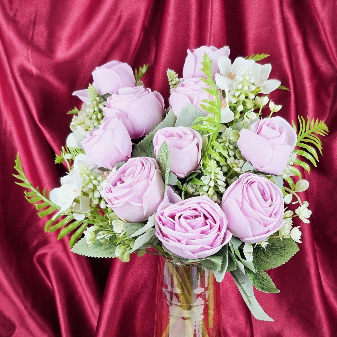 SATYAM KRAFT 1 Pc Artificial Rose Flower Bunch for Home Decor, Office, Bedroom, Balcony Decoration Diwali Items (Without Vase) (Pink) (B0D7CTWDB9) Amazon Price History, Amazon Price Tracker