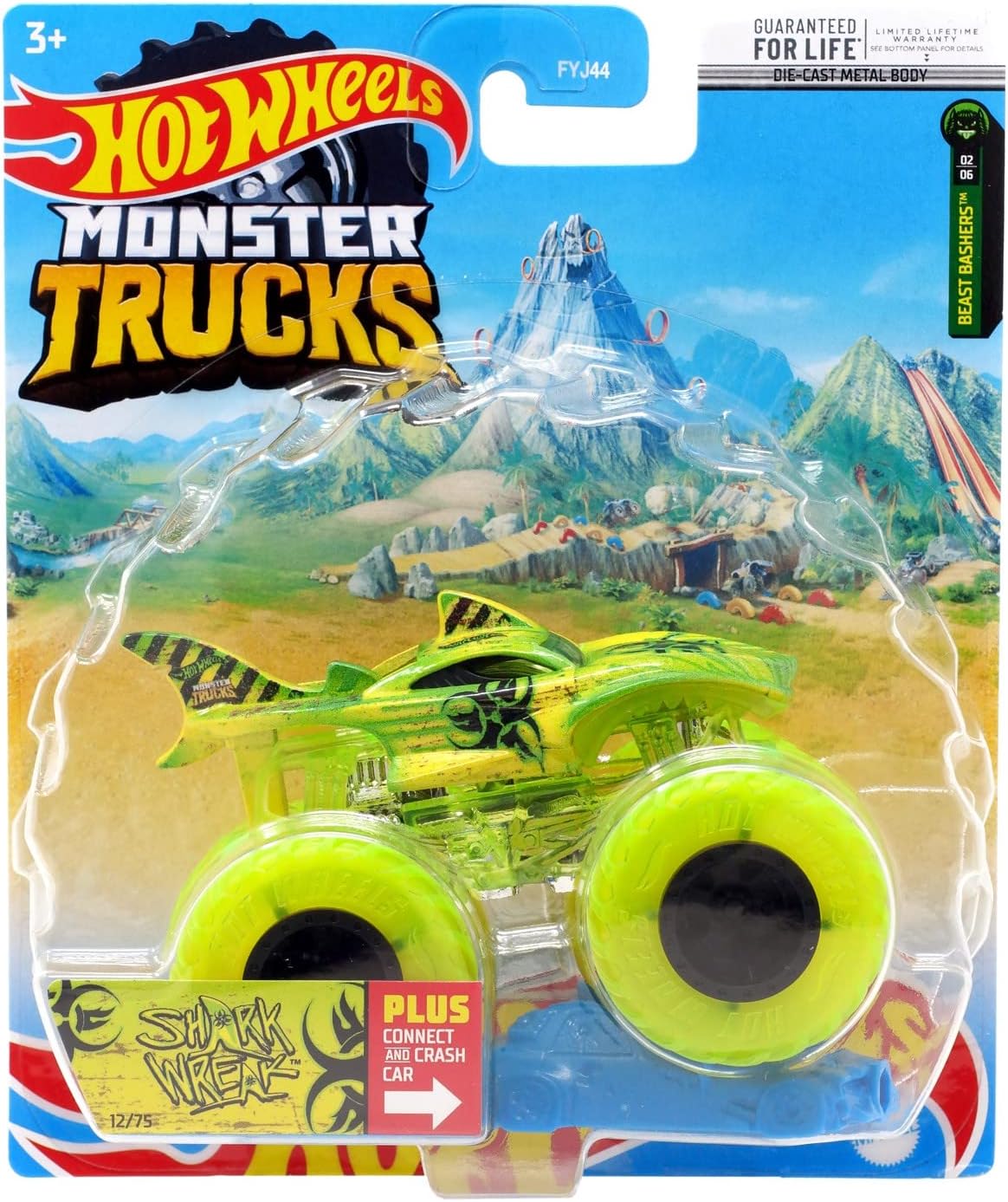 Hot Wheels Monster Trucks Shark Wreak - Connect and Cruash Car