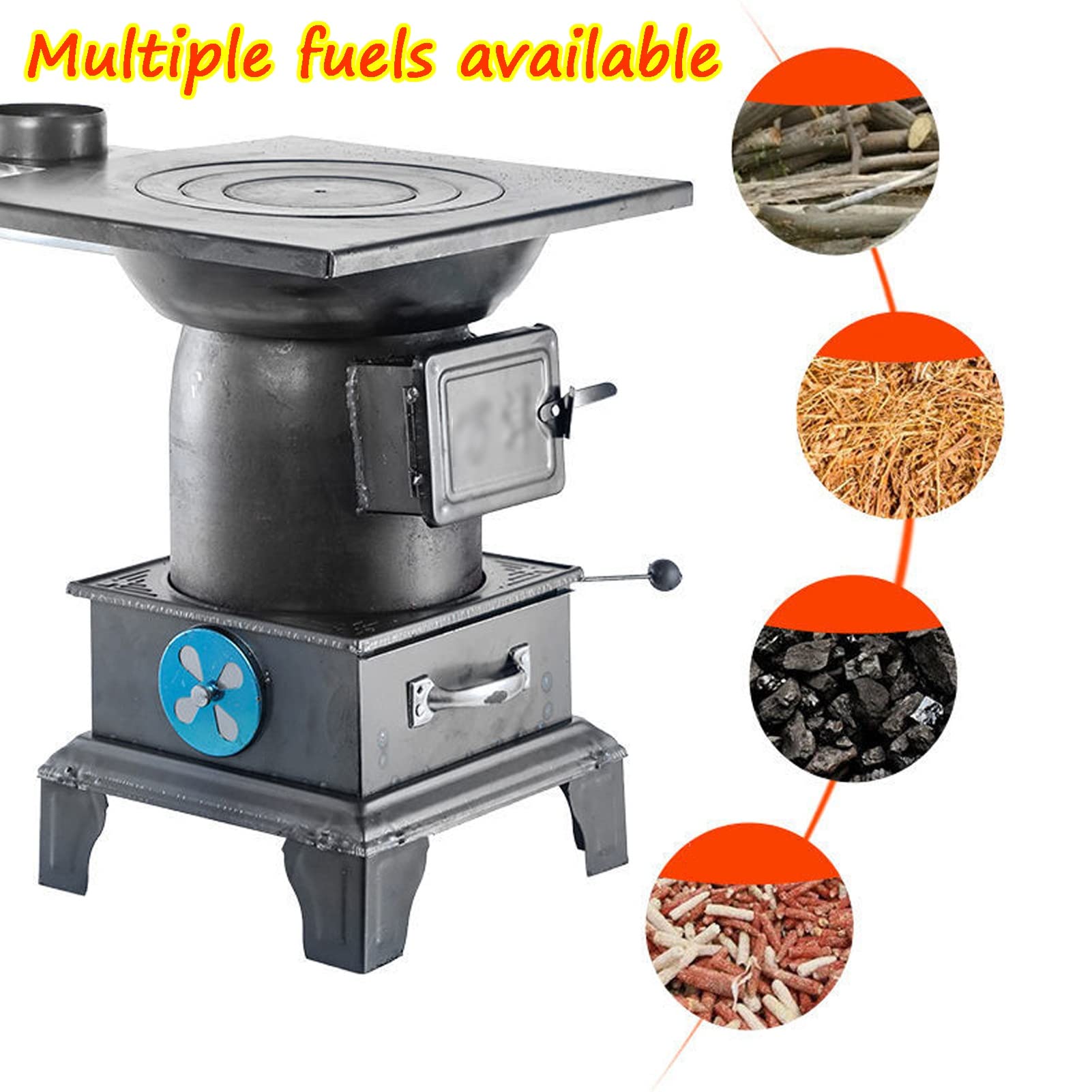 Portable Wood Burning Stove, Cast Iron Wood Fired Camping Stove, Indoor  Outdoor Heater, Suitable for Charcoal, Wood, Grain Straw, Biomass Pellets :  Amazon.ca: Tools u0026 Home Improvement