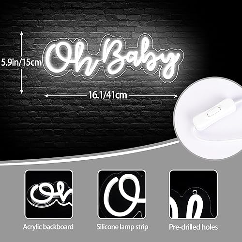 Miniatura 2 de Letrero de neón para decoración de pared, letrero luminoso de neón para decoración de baby shower, letrero LED de neón para dormitorio, habitación
