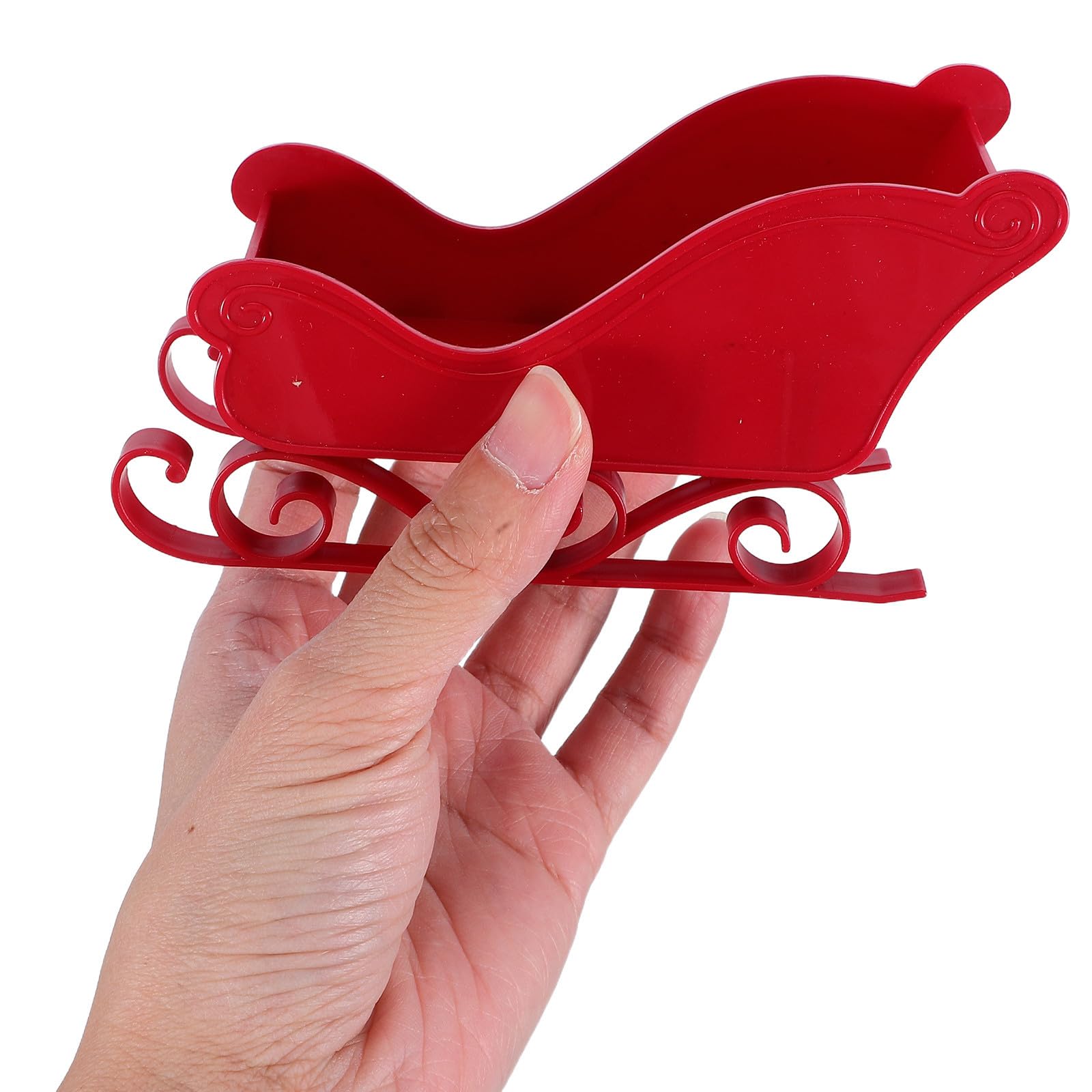 Toyvian 15 Stück Kleiner Weihnachtsschlitten aus Kunststoff für Festliche