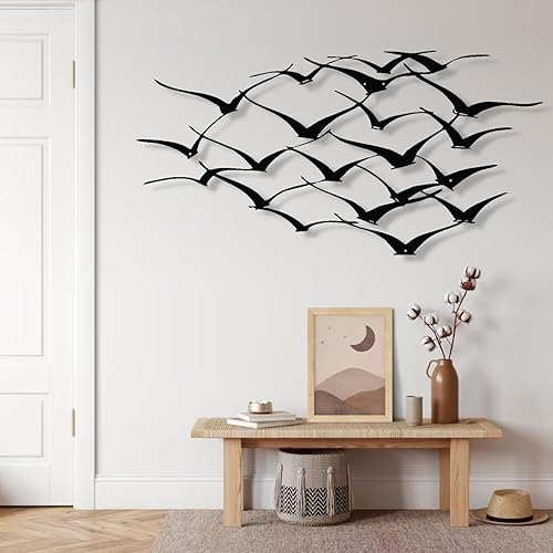 Miniatura 4 de Decoración de pared de pájaro de metal, decoración de pared de arte de pájaro, arte de pared de pájaros de metal, arte de pared de grúas de metal,