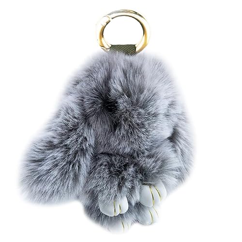 Bunny Keychain - 7in - Light Gray a