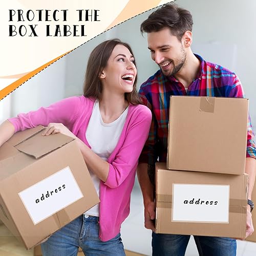 Miniatura 7 de Seajan Paquete de 100 bolsillos adhesivos transparentes, bolsillos autoadhesivos de plástico para tarjetas de notas, bolsillos transparentes para