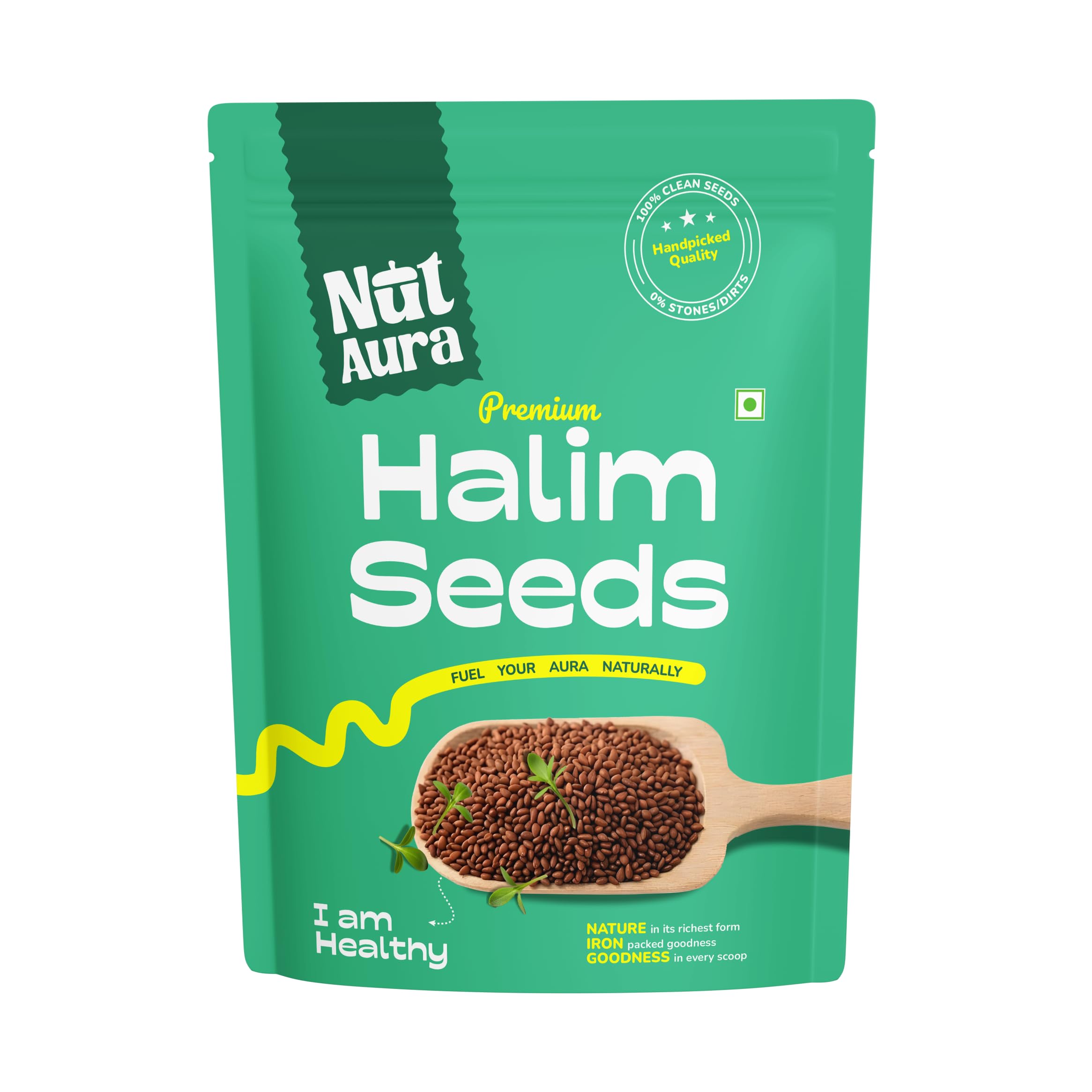Nut Aura Halim Seeds 400g, Garden Cress Seeds (Aliv Seeds) Rich in Iron, Protein & Fiber, Ayurvedic Superfood for Women’s Health, Smoothies & Laddoos